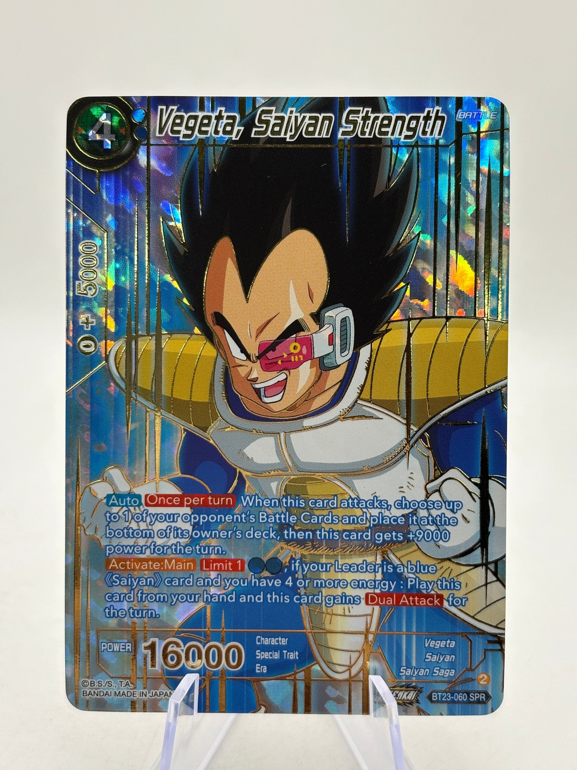 Dragon Ball Super Masters - Vegeta, Saiyan Strength BT23-060 SPR FRENLY BRICKS - Open 7 Days