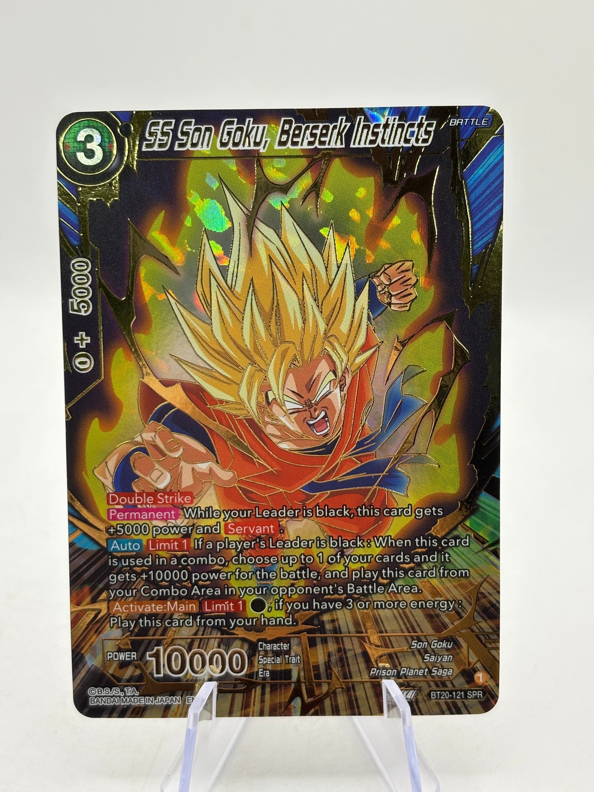 Dragon Ball Super Masters - SS Son Goku, Beserk Instincts BT20-121 SPR FRENLY BRICKS - Open 7 Days