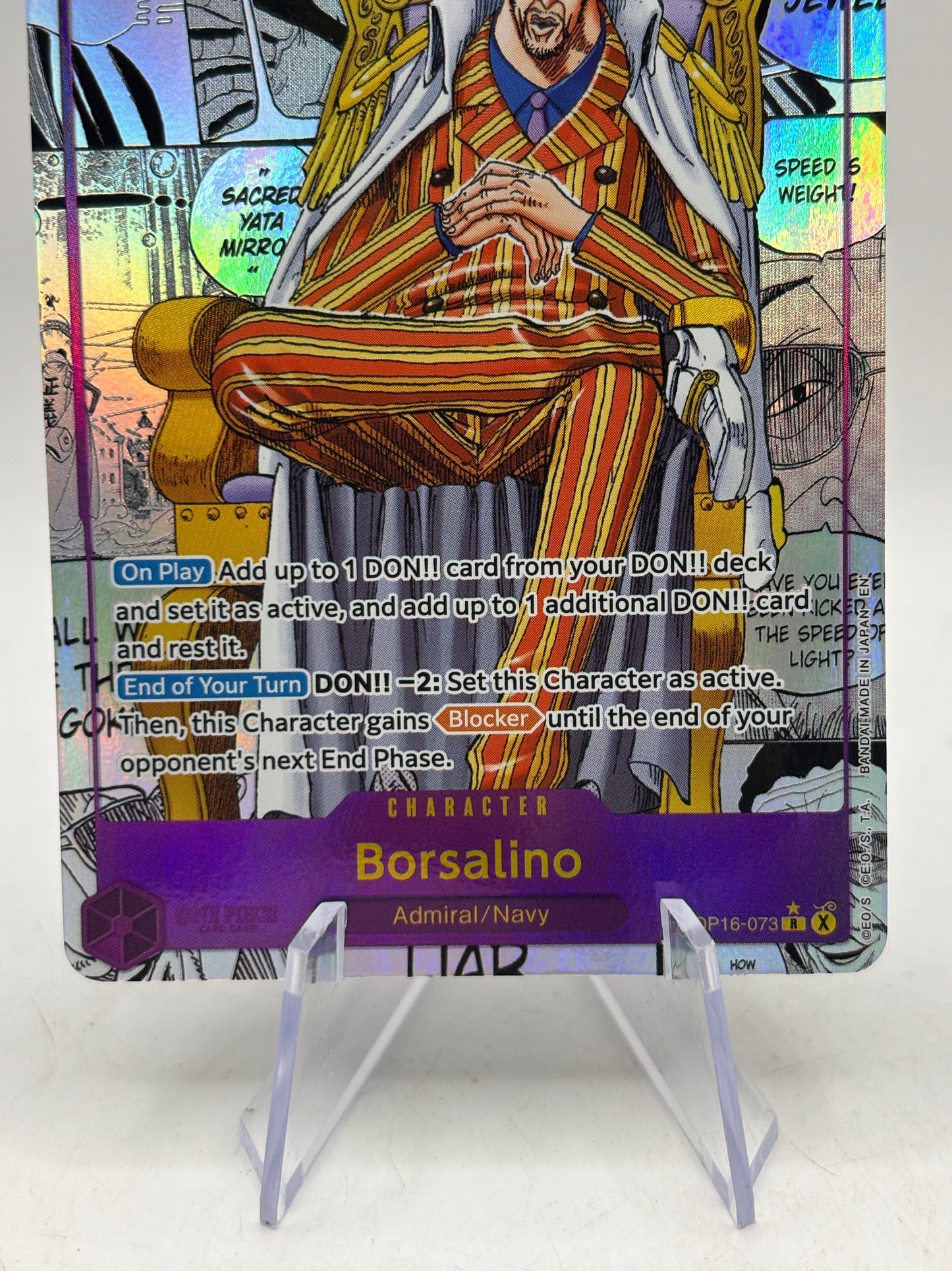 2026 One Piece The Time of Battle Borsalino Manga Art SSP #OP16-073