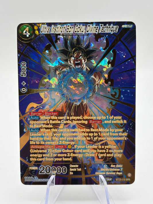 Dragon Ball Super Masters - Ultra Instinct Son Goku, Divine Technique BT23-110 SPR FRENLY BRICKS - Open 7 Days