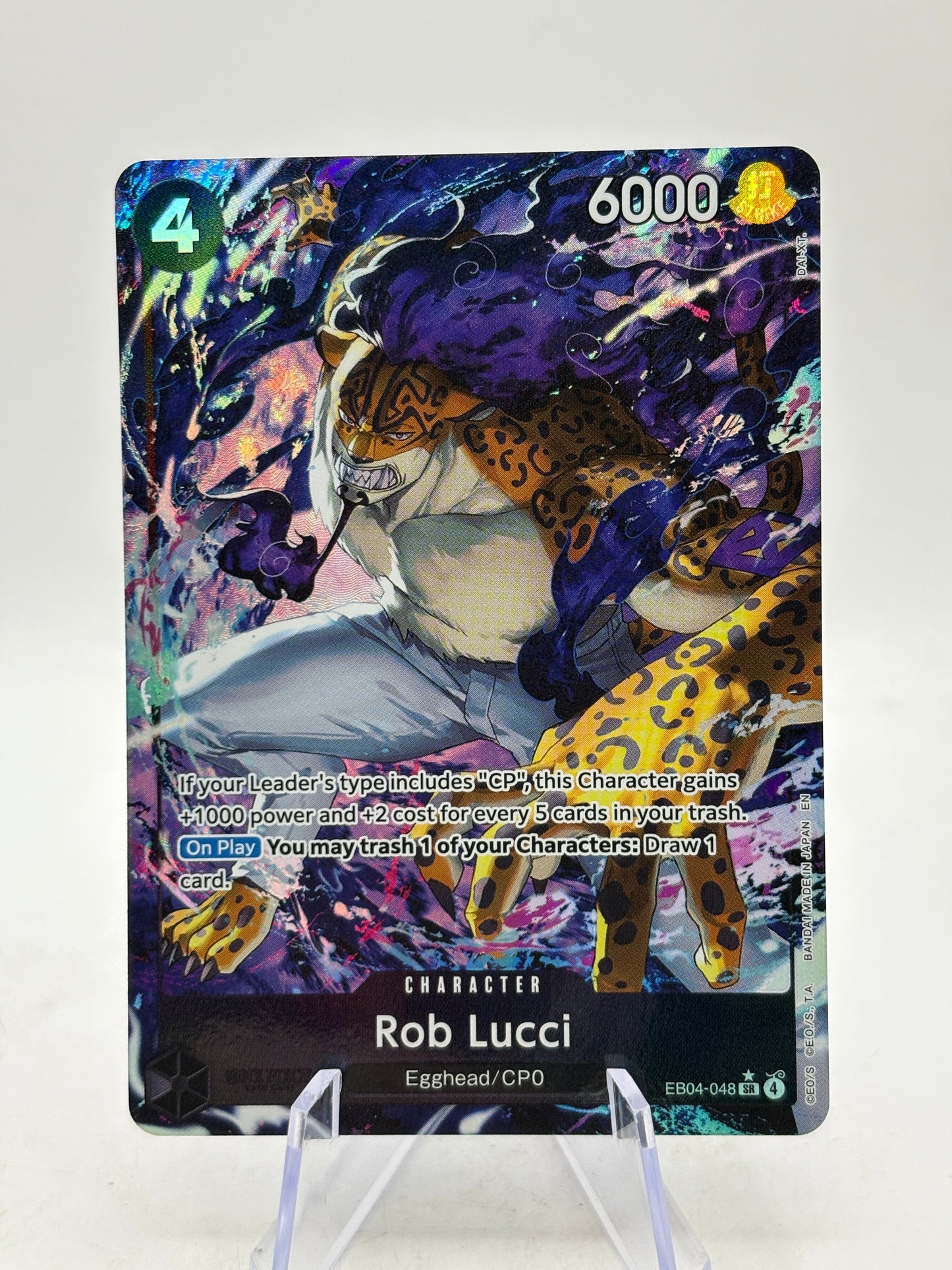 One Piece TCG EB04 - Rob Lucci EB04-048 SR* Alternate Art NM