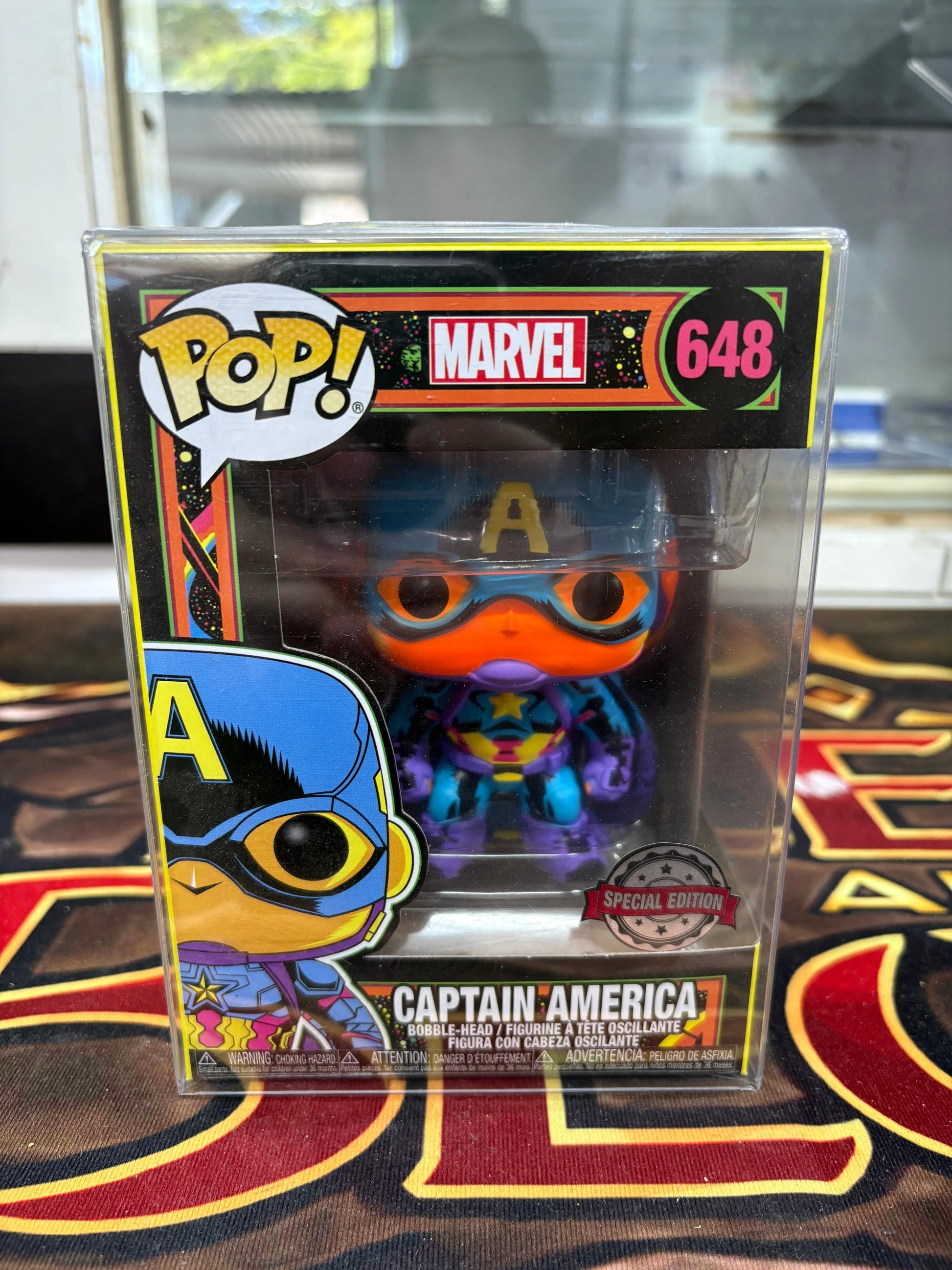 Captain America Funko Pop! Vinyl Blacklight #648 Marvel FRENLY BRICKS - Open 7 Days