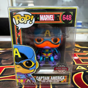 Captain America Funko Pop! Vinyl Blacklight #648 Marvel FRENLY BRICKS - Open 7 Days