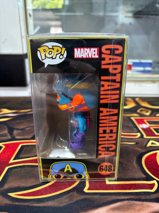 Captain America Funko Pop! Vinyl Blacklight #648 Marvel FRENLY BRICKS - Open 7 Days