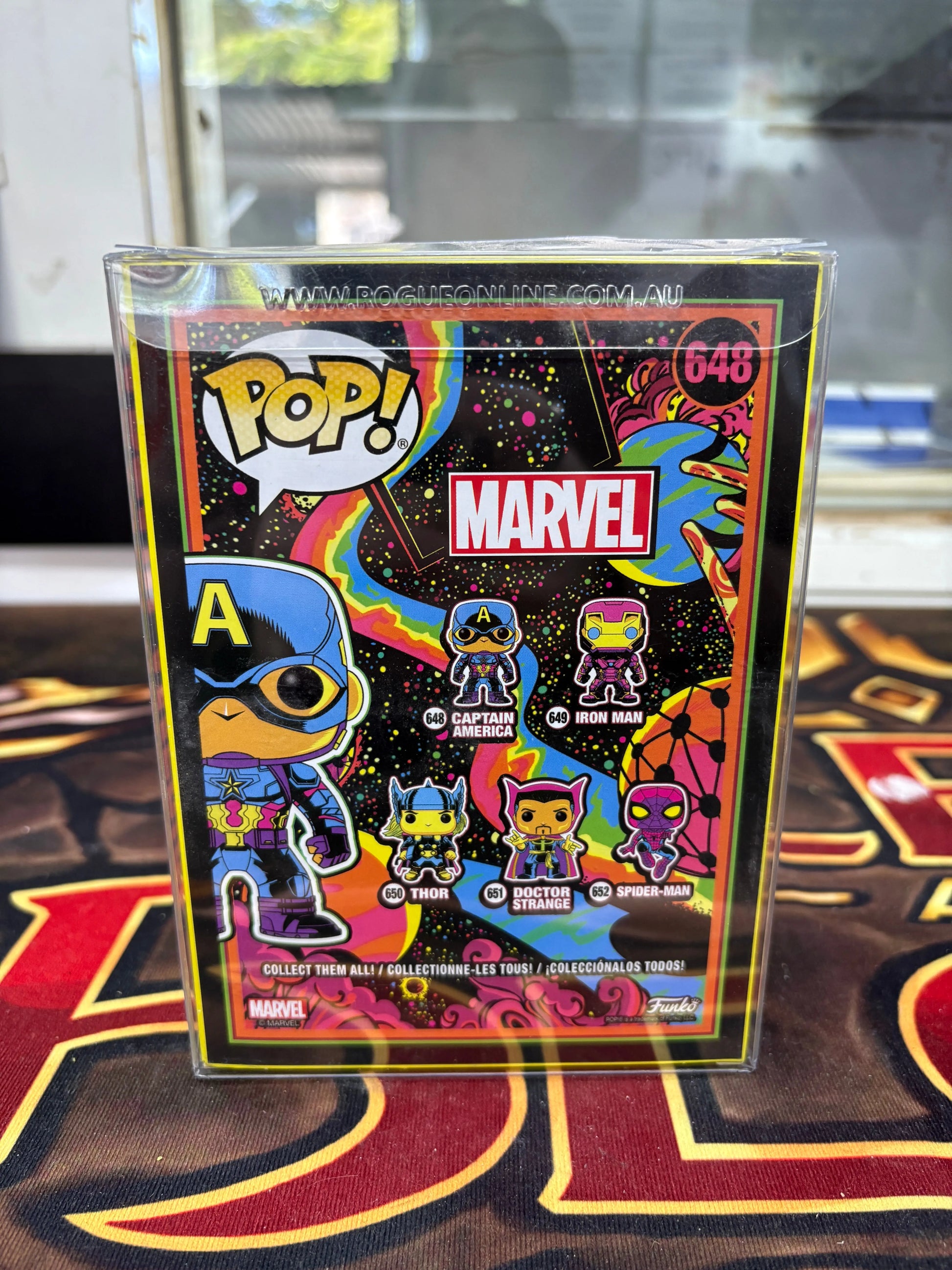 Captain America Funko Pop! Vinyl Blacklight #648 Marvel FRENLY BRICKS - Open 7 Days