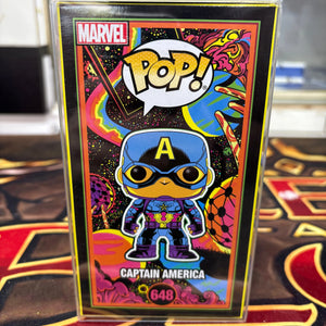 Captain America Funko Pop! Vinyl Blacklight #648 Marvel FRENLY BRICKS - Open 7 Days