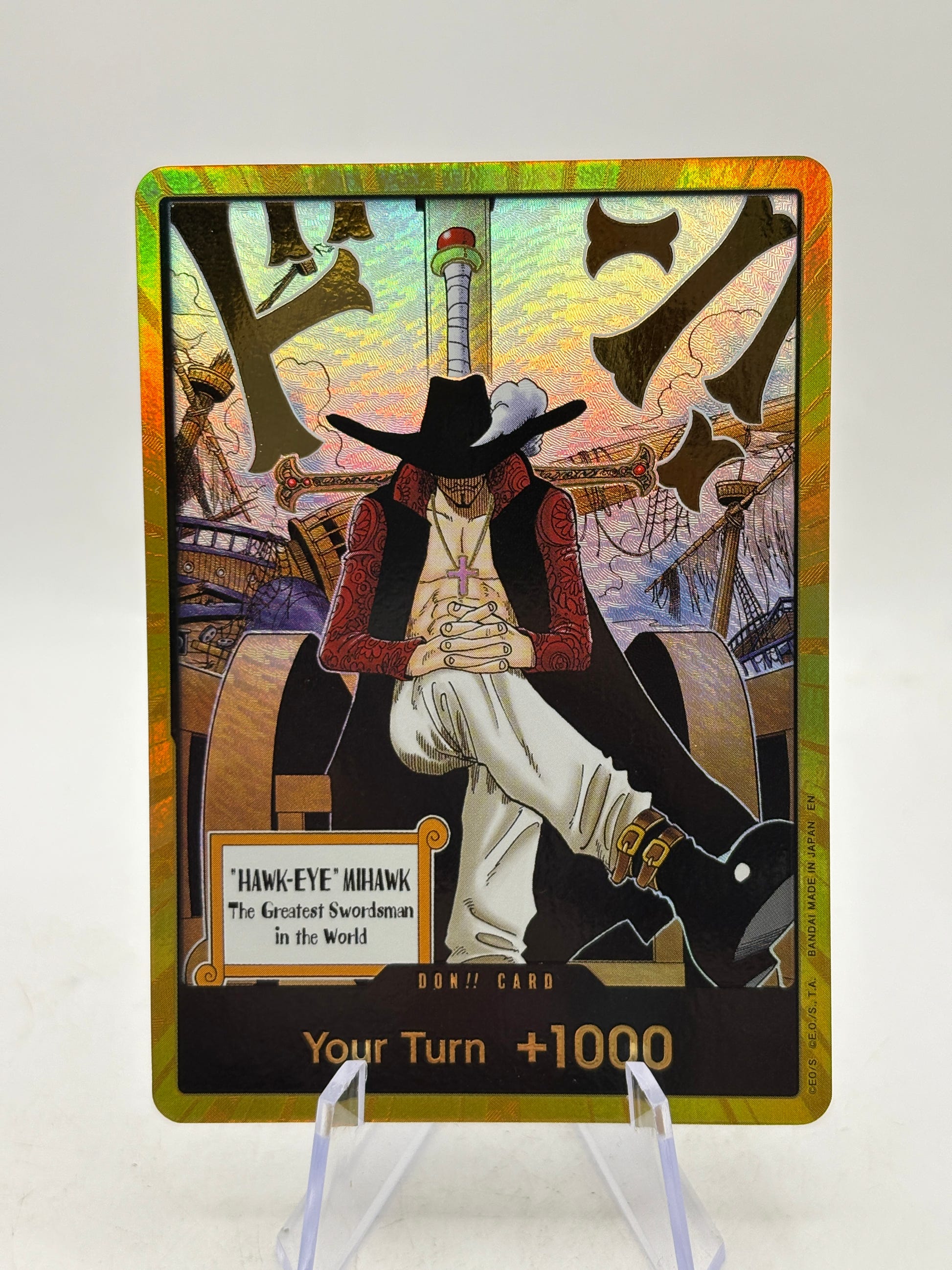 One Piece TCG OP14 - Mihawk Gold Don!! Card English NM image 1