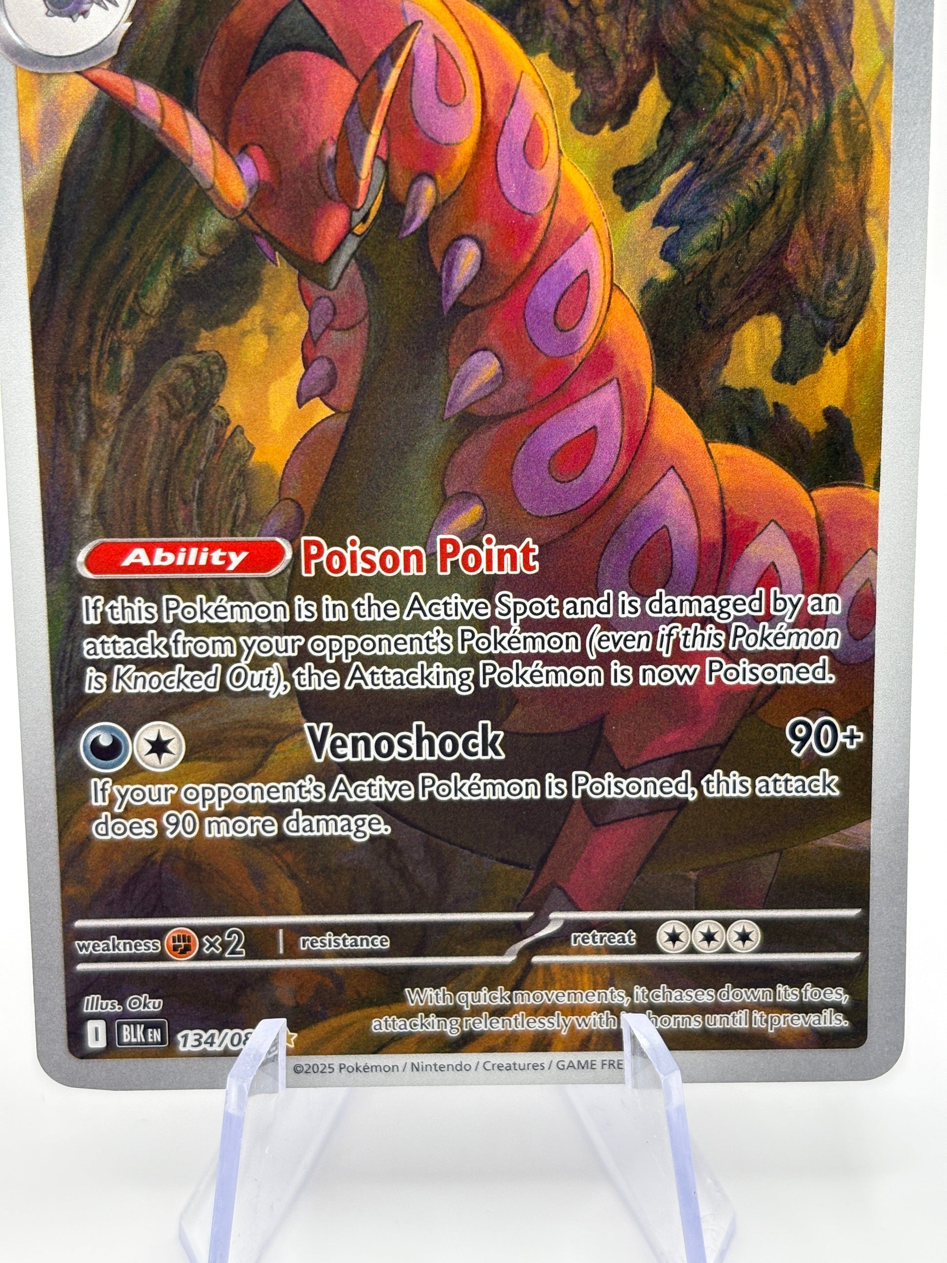 Pokemon TCG Black Bolt - Scolipede 134/086 Illustration Rare NM FRENLY BRICKS - Open 7 Days