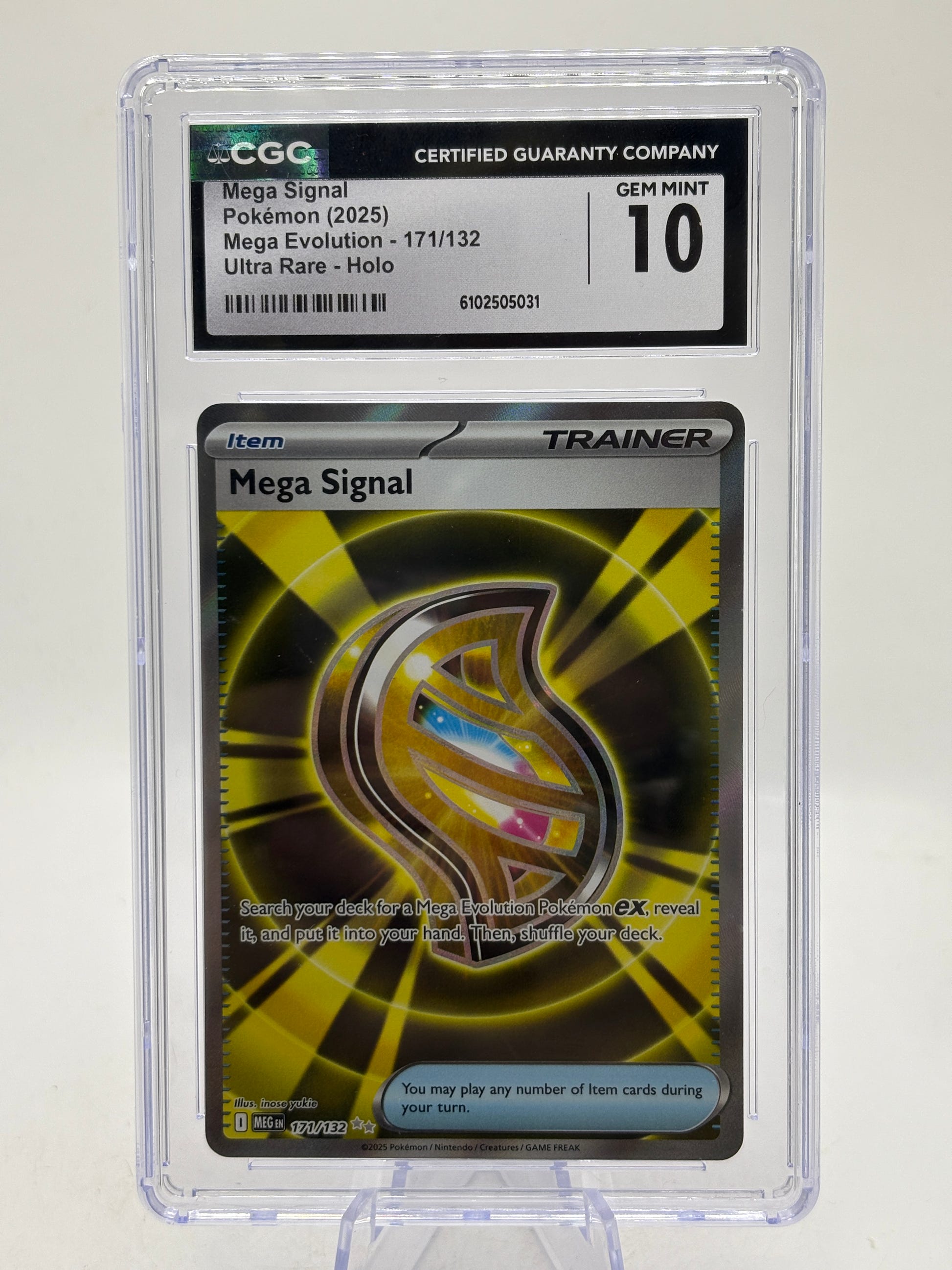 Pokemon TCG Mega Evolution - Mega Signal 171/132 Ultra Rare CGC 10 image 1