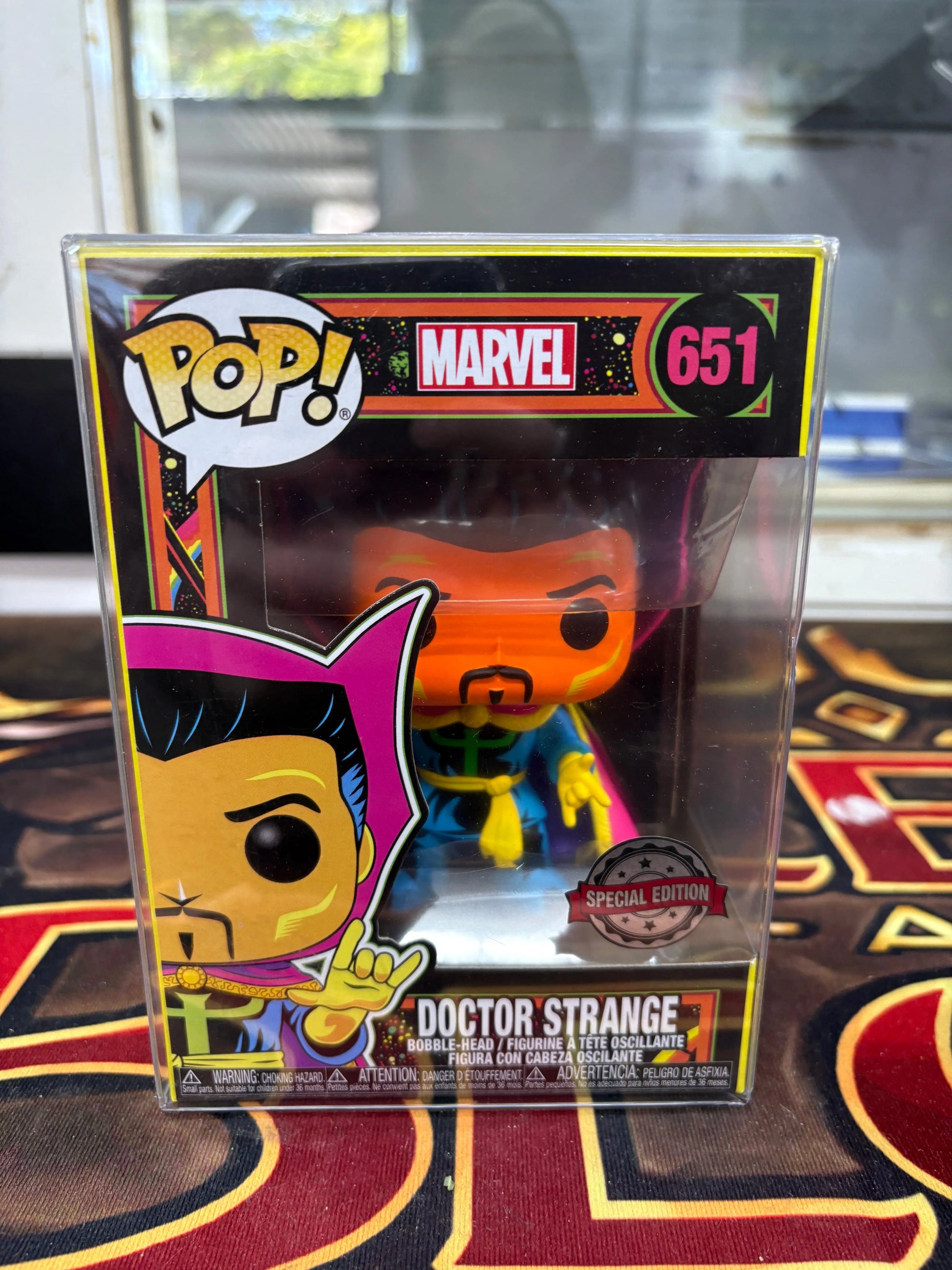 #651 Doctor Strange : Marvel : Black Light : Pop Vinyl : Funko FRENLY BRICKS - Open 7 Days