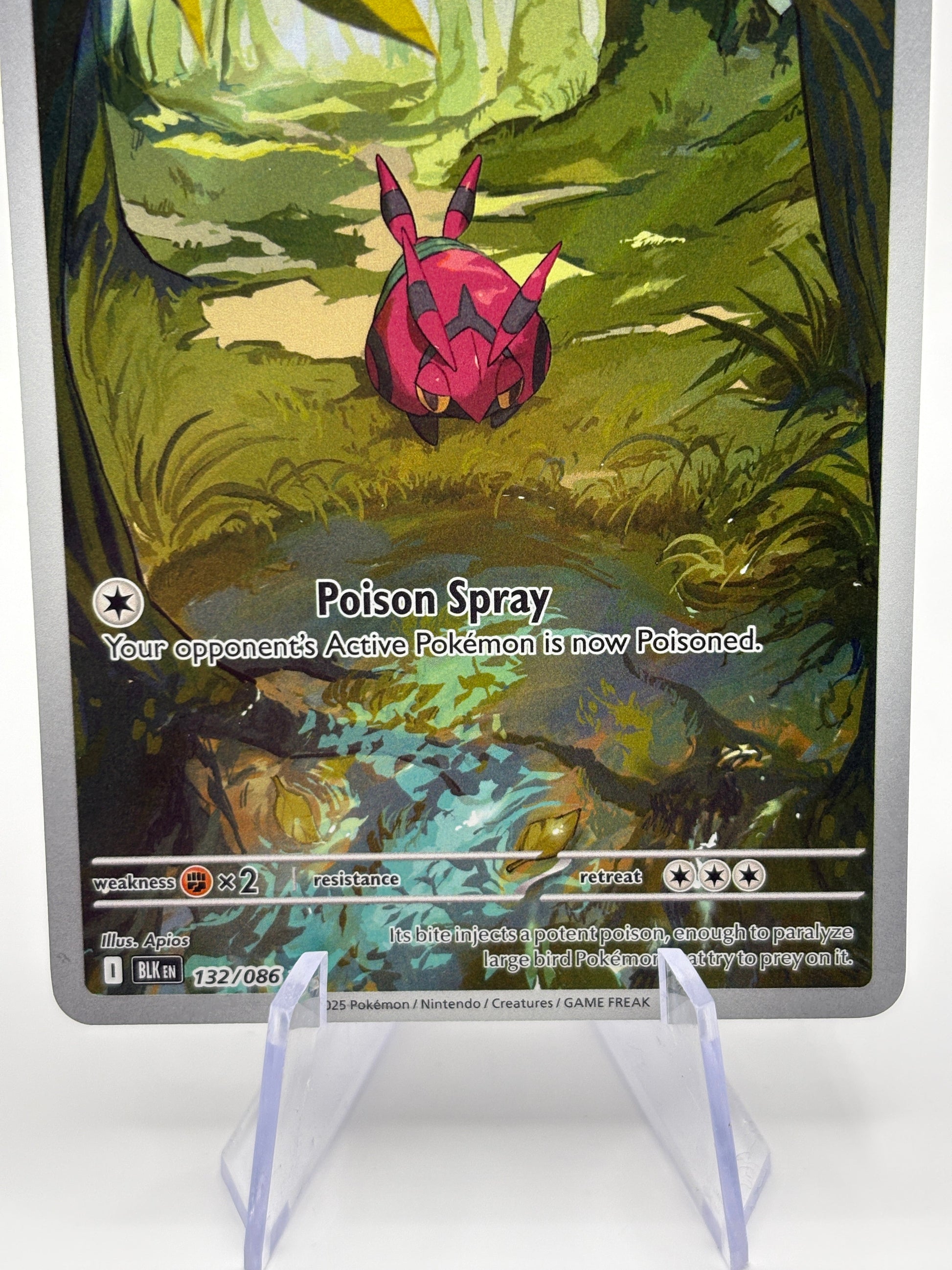 Pokemon TCG Black Bolt - Venipede 132/086 Illustration Rare NM FRENLY BRICKS - Open 7 Days