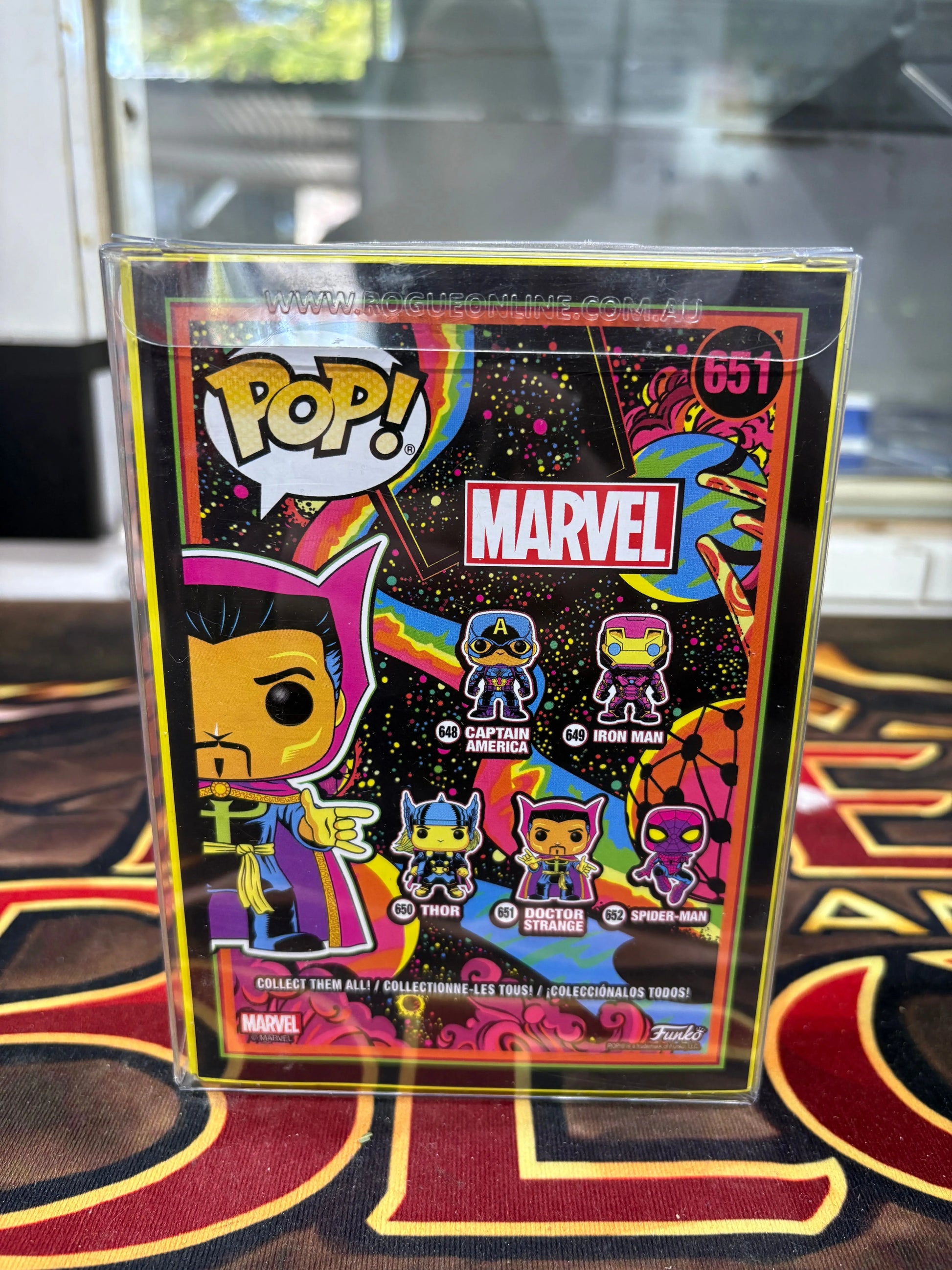#651 Doctor Strange : Marvel : Black Light : Pop Vinyl : Funko FRENLY BRICKS - Open 7 Days