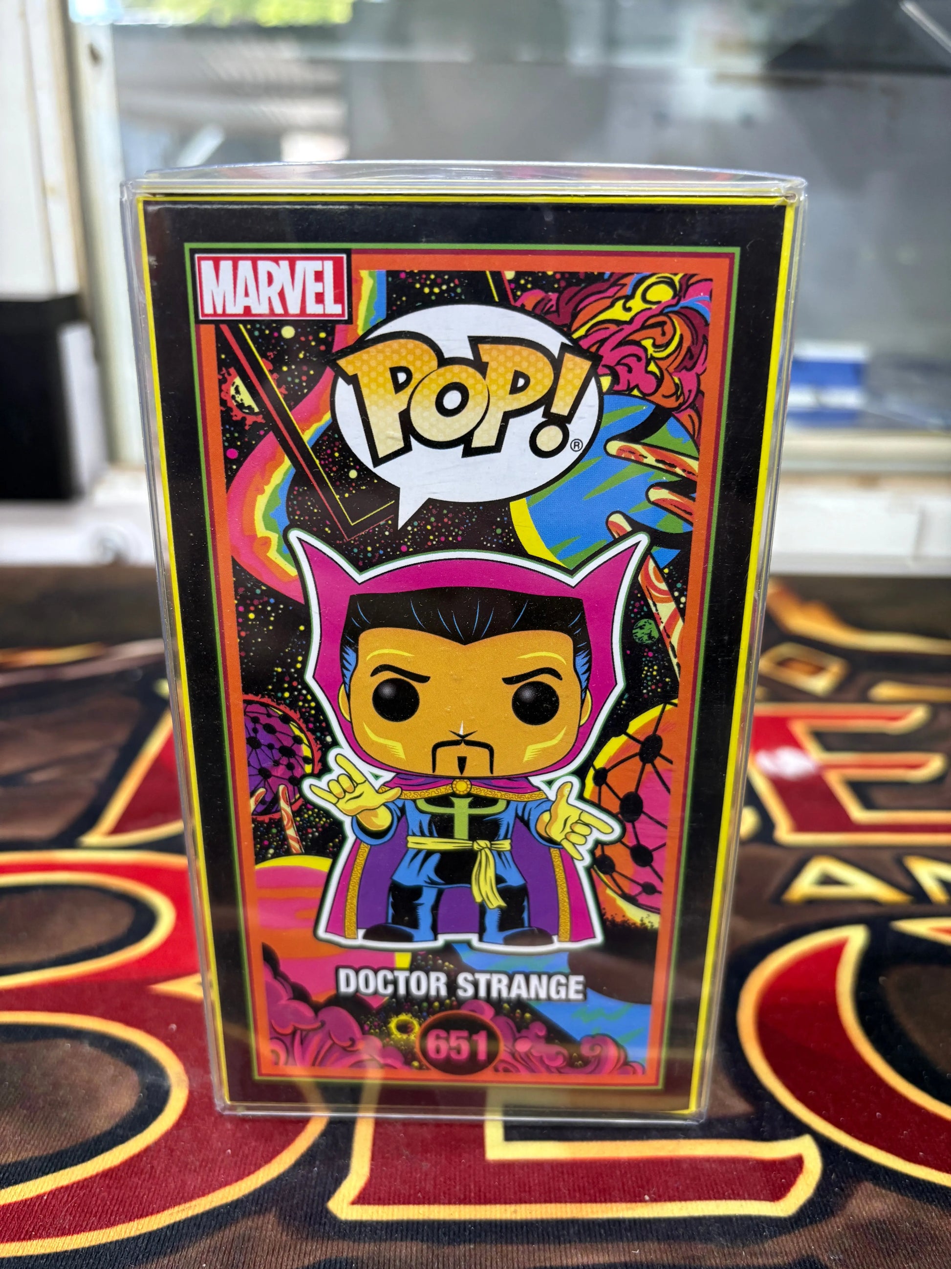 #651 Doctor Strange : Marvel : Black Light : Pop Vinyl : Funko FRENLY BRICKS - Open 7 Days