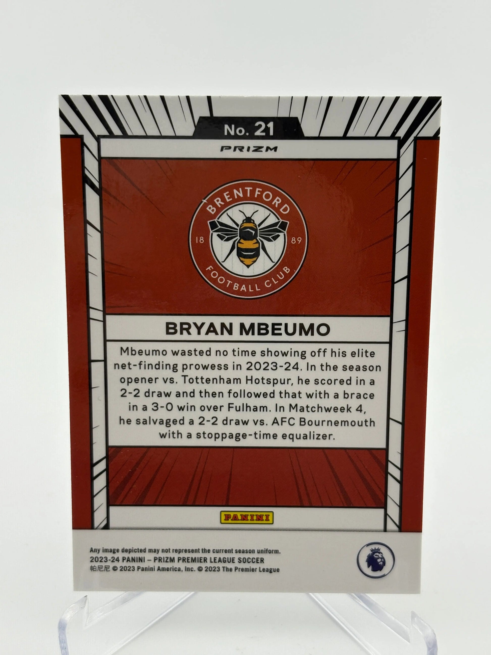 2023-24 Panini Prizm Premier League - Bryan Mbeumo Manga #21 NM FRENLY BRICKS - Open 7 Days