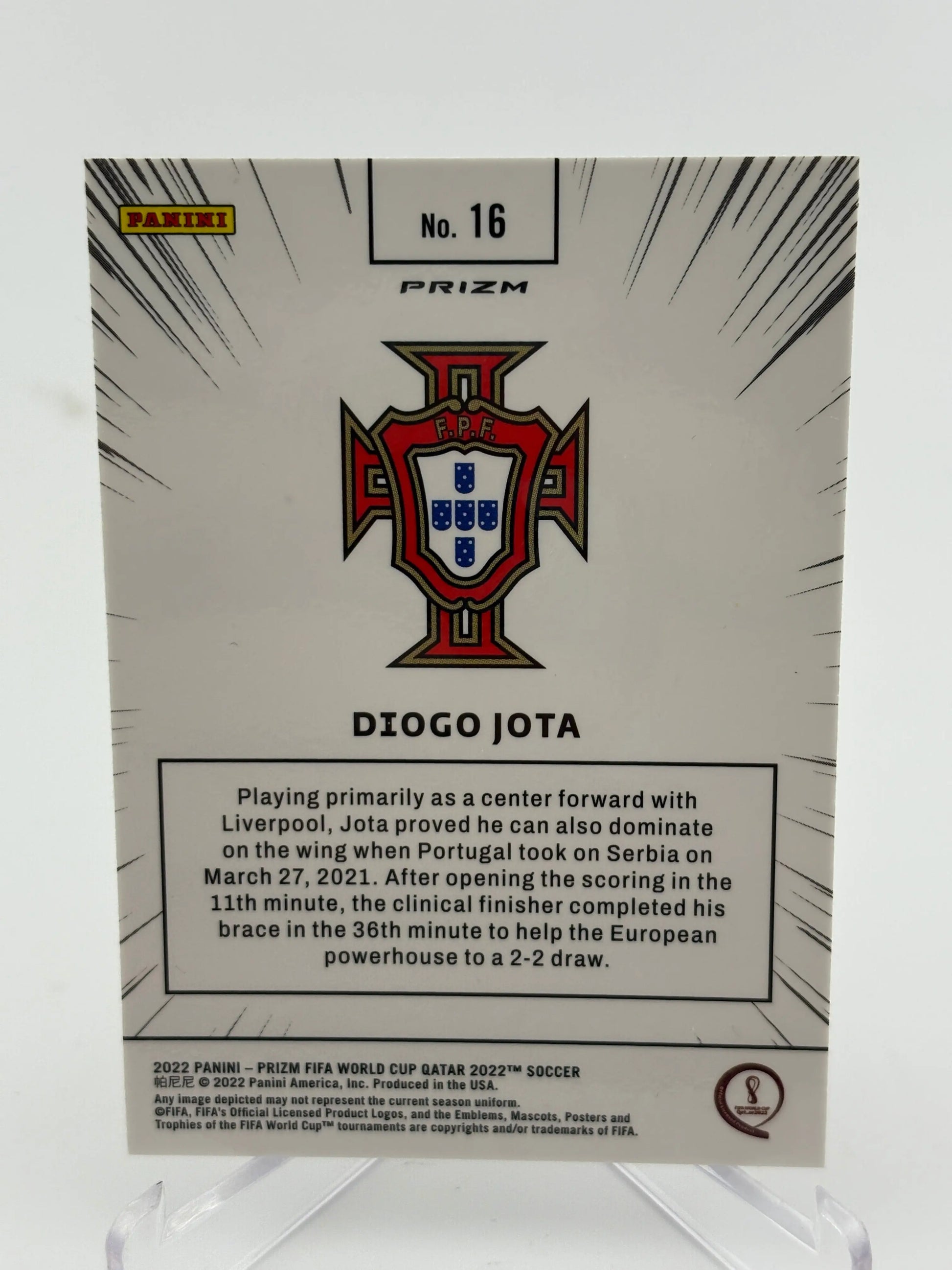2022 Panini Prizm World Cup Diogo Jota #16 Portugal Manga Case Hit SSP FRENLY BRICKS - Open 7 Days