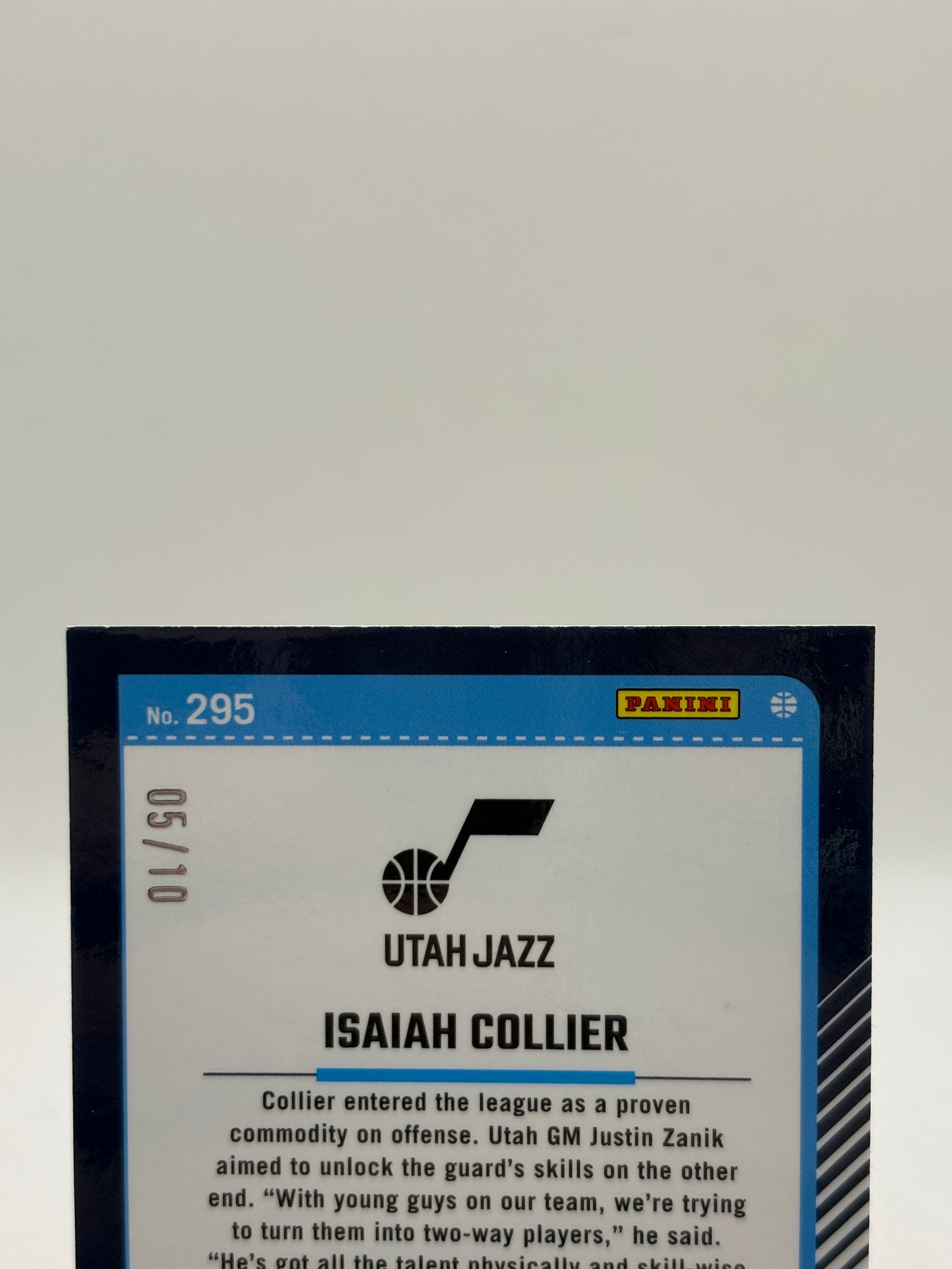 2024-25 Panini Donruss Basketball #295 Isaiah Collier 05/10 Gold Fast Break Rated Rookie