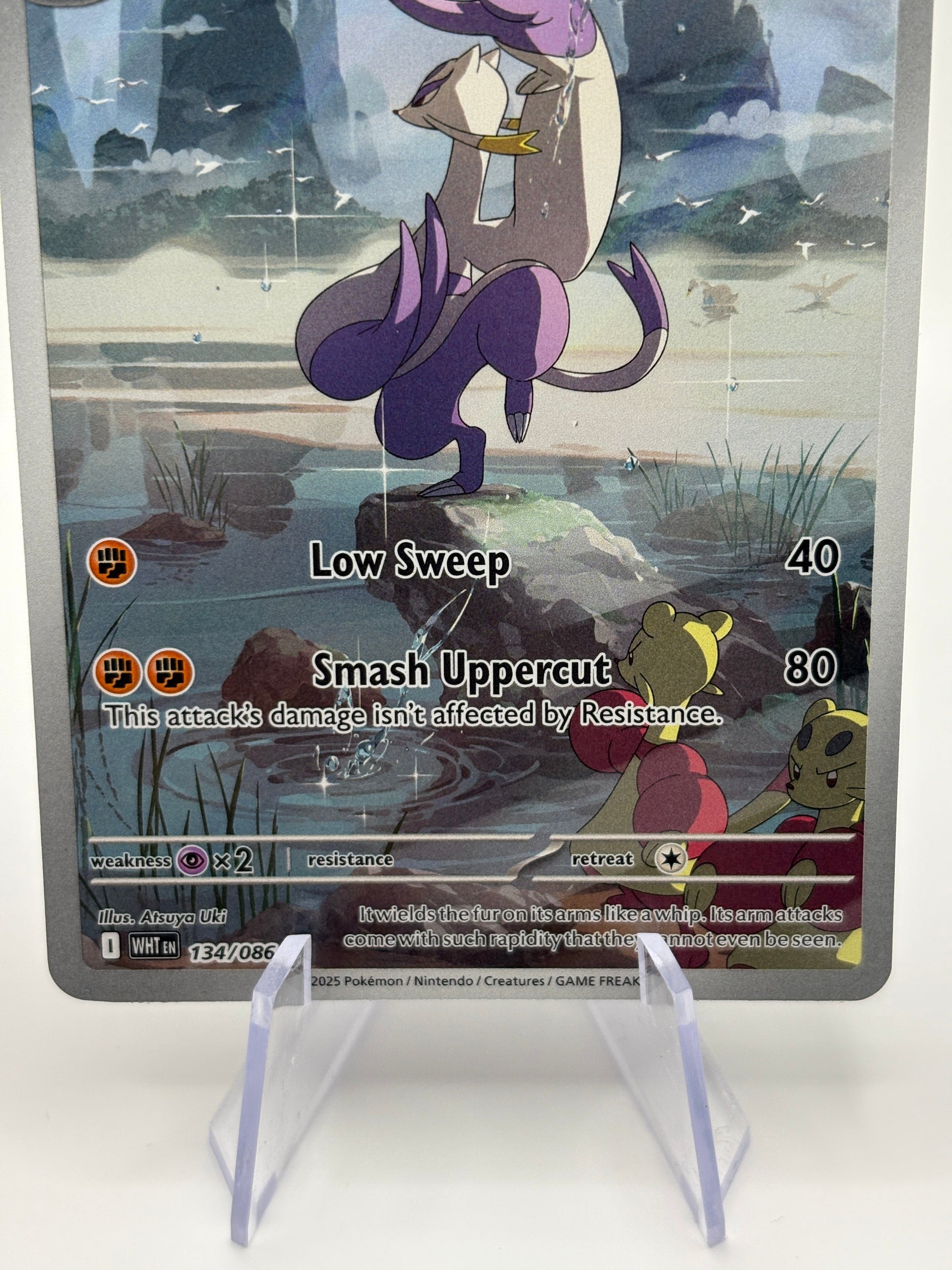 Pokemon TCG White Flare - Mienshao 134/086 Illustration Rare NM FRENLY BRICKS - Open 7 Days