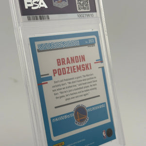 2023 Donruss Optic Brandin Podziemski Purple PSA 9 MINT FRENLY BRICKS - Open 7 Days