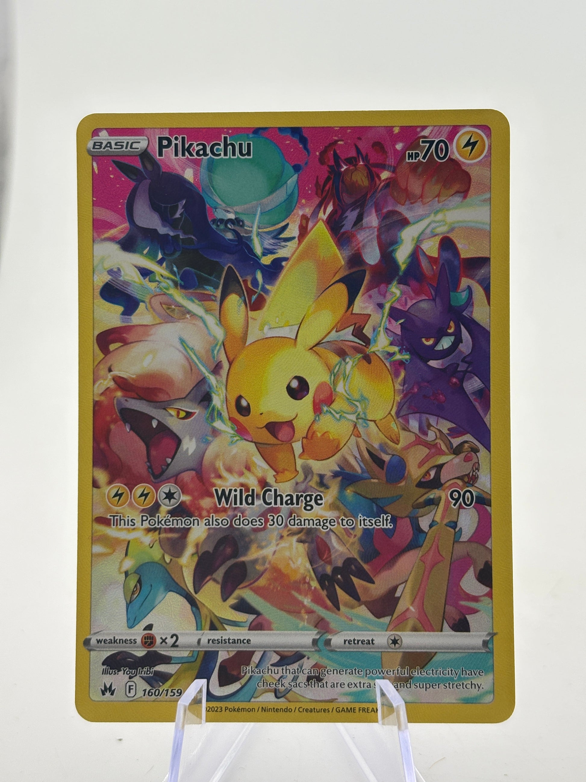 Pokemon TCG Sword Shield Crown Zenith - Pikachu 160/159 Secret Rare NM FRENLY BRICKS - Open 7 Days