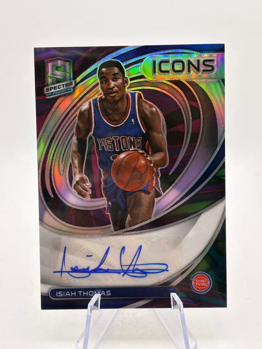2021-22 Panini Spectra Basketball IA-IST Isiah Thomas Icons Auto 5/5