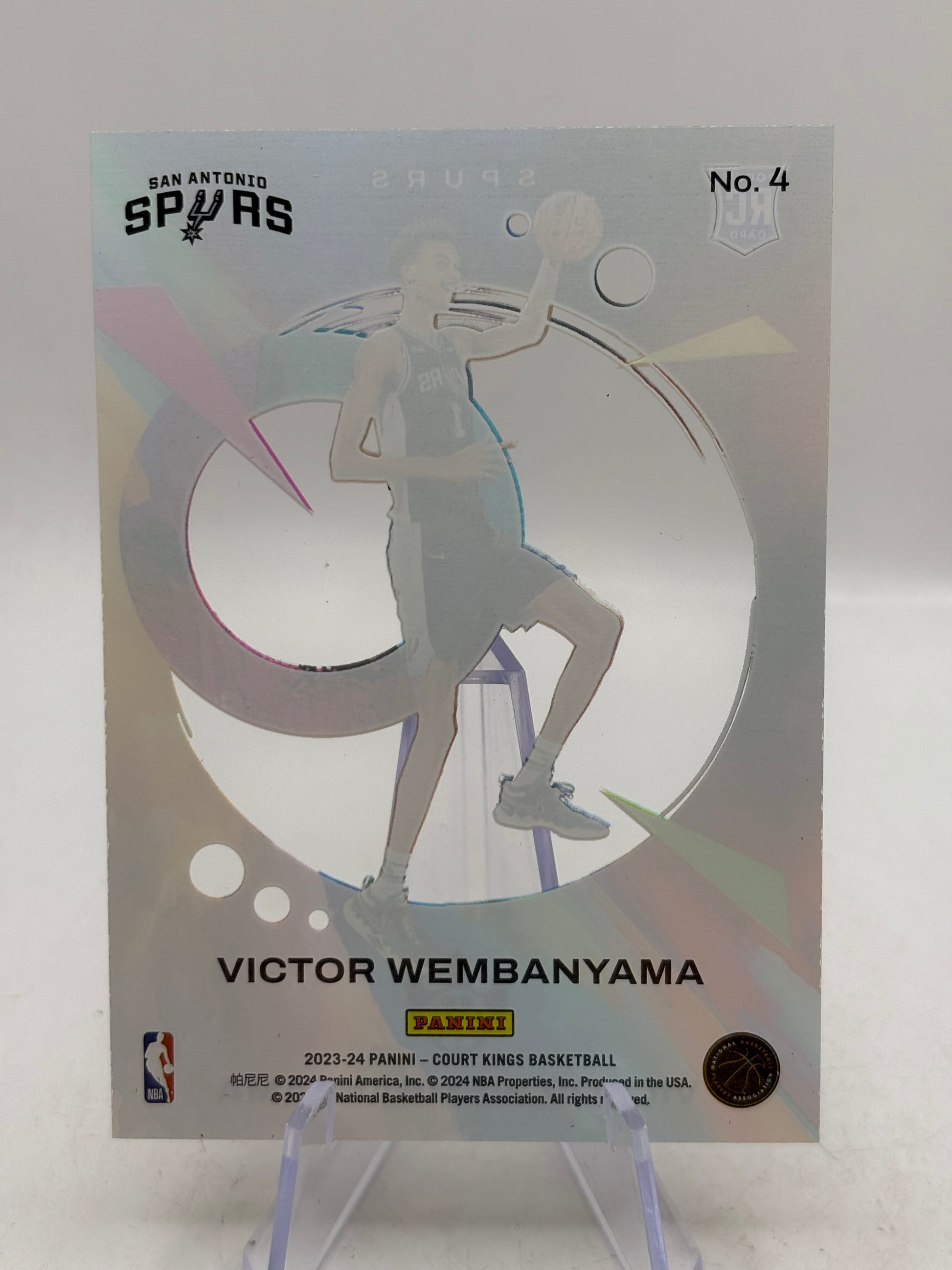 2023-24 Panini Court Kings Acetate Victor Wembanyama Rookie RC #4 SA Spurs image 2