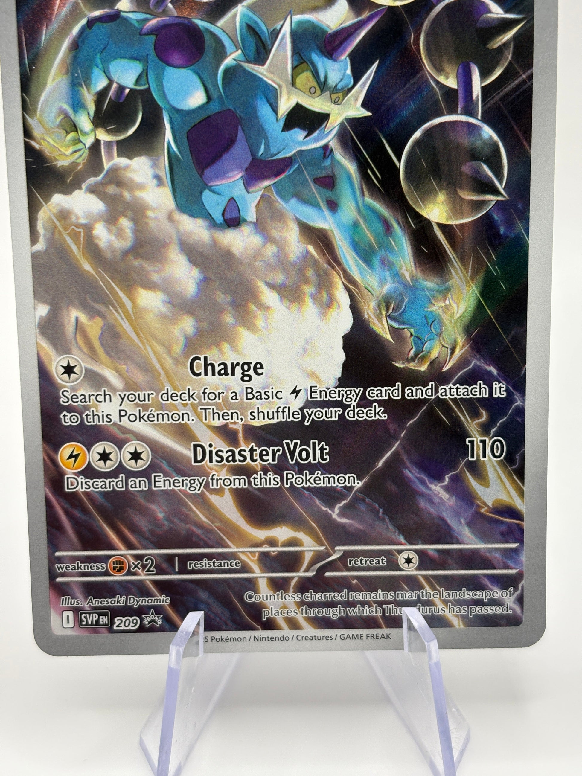 Pokemon TCG SVP Promos - Thundurus SVP 209 Black Star Illustration Promo NM FRENLY BRICKS - Open 7 Days