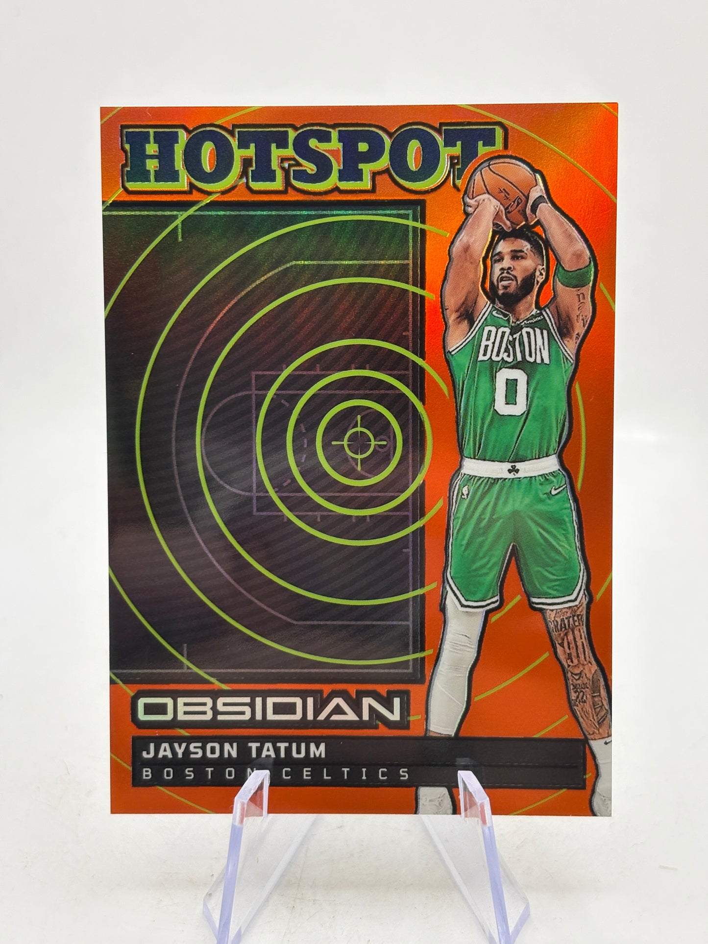 Jayson Tatum 2024-25 Panini Obsidian /99 Hotspot Orange Celtics #4