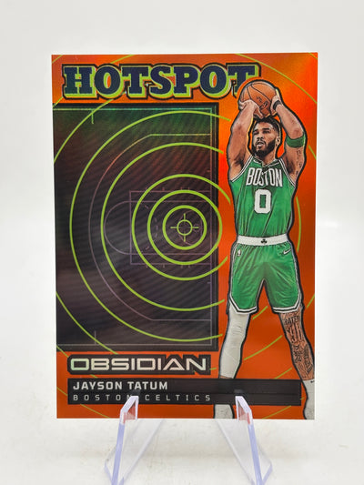 Jayson Tatum 2024-25 Panini Obsidian /99 Hotspot Orange Celtics #4