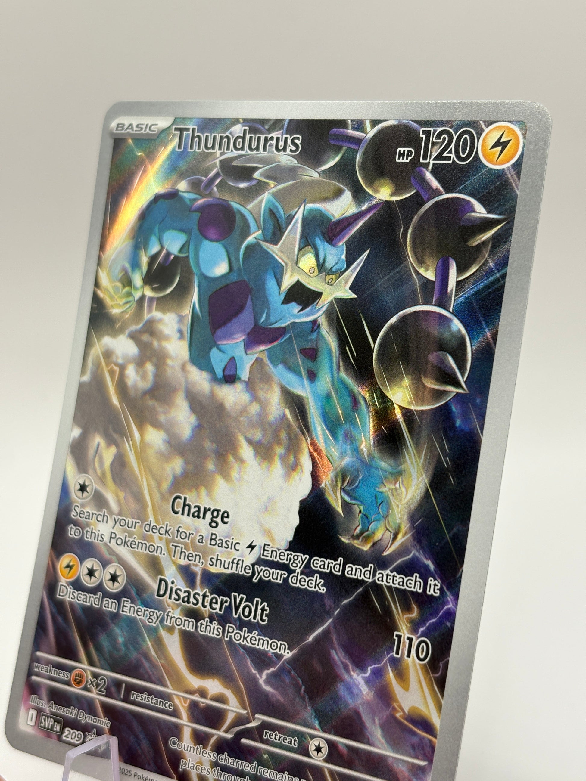 Pokemon TCG SVP Promos - Thundurus SVP 209 Black Star Illustration Promo NM FRENLY BRICKS - Open 7 Days