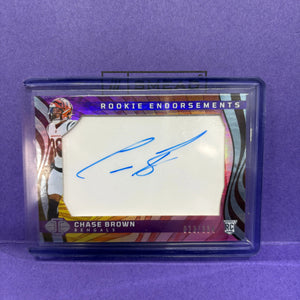 2023 Panini Illusions - Rookie Endorsements #RE-CBN Chase Brown /334 (AU, RC) FRENLY BRICKS - Open 7 Days