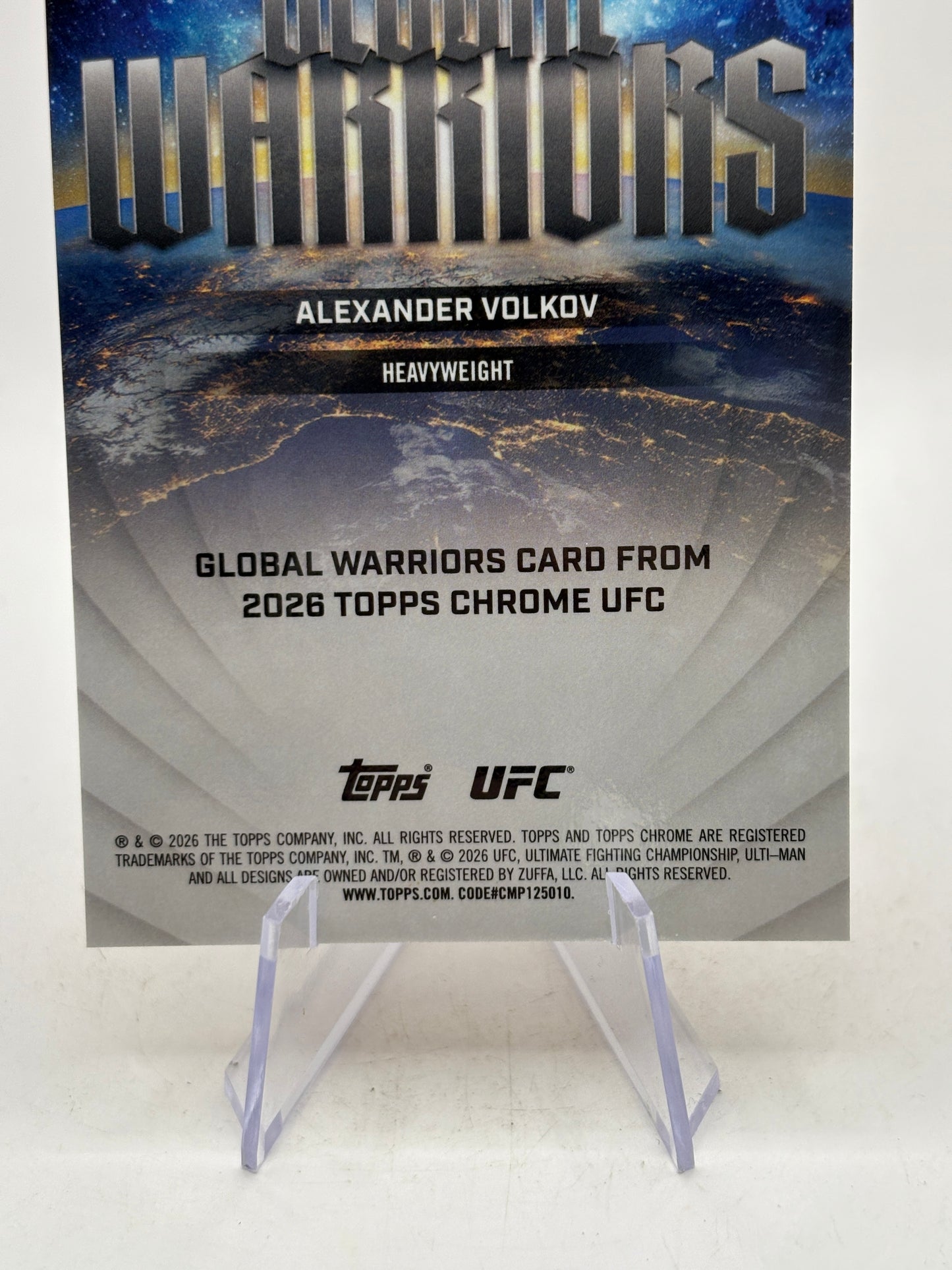 Topps Chrome 2026 UFC - GW-7 Global Warriors Alexander Volkov Oranger /25