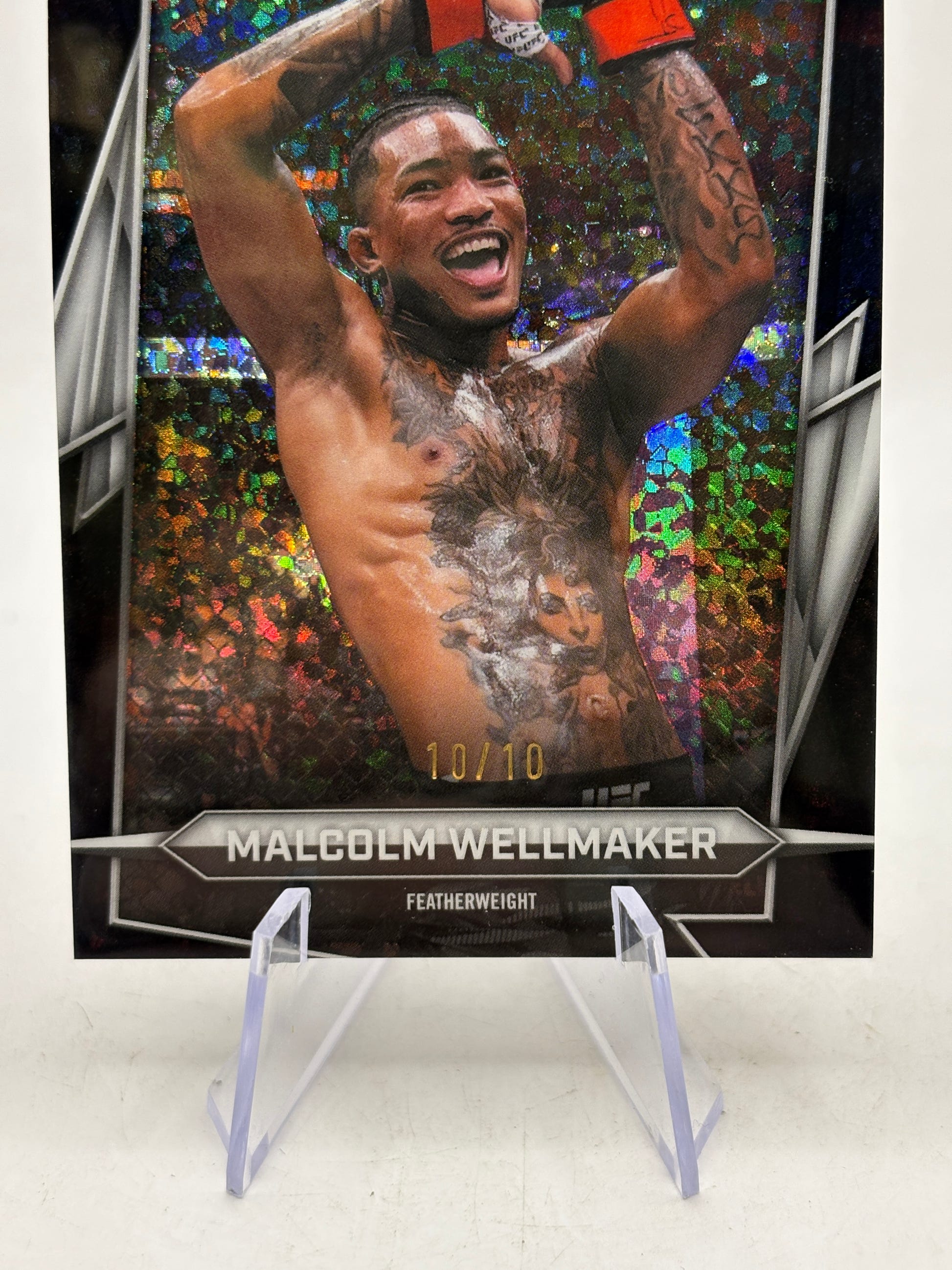Topps Chrome 2026 UFC Malcom Wellmaker 10/10 Black Shimmer image 3
