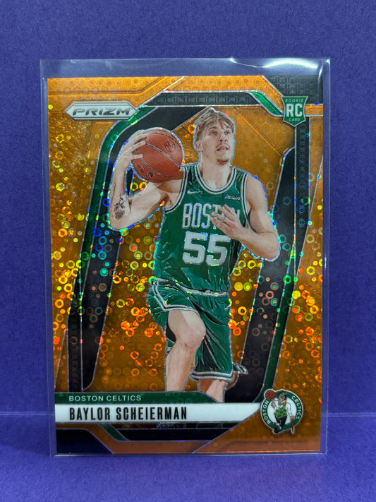 2024-25 Panini Prizm Baylor Scheierman #236 RC Rookie Fast Break Orange /125 FRENLY BRICKS - Open 7 Days