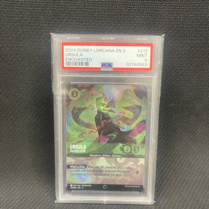 Ursula - Deceiver of All - Enchanted #212/204 PSA 9 - Disney Lorcana Inklands FRENLY BRICKS - Open 7 Days