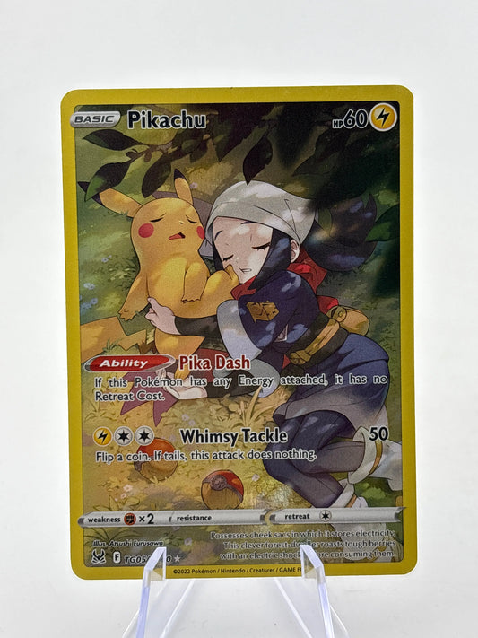 Pokemon TCG Sword Shield Lost Origin - Pikachu TG05/TG30 Rare LP FRENLY BRICKS - Open 7 Days