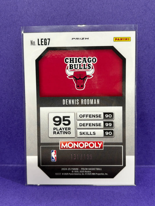 Dennis Rodman Prizm Monopoly 2024-25 Purple /199 FRENLY BRICKS - Open 7 Days