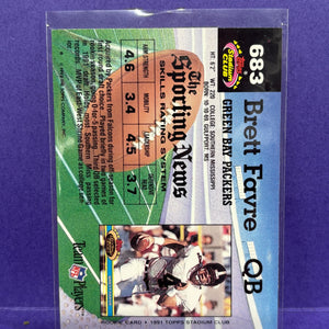 1992 Topps Stadium Club BRETT FAVRE RC Rookie Card #683 Packers FRENLY BRICKS - Open 7 Days