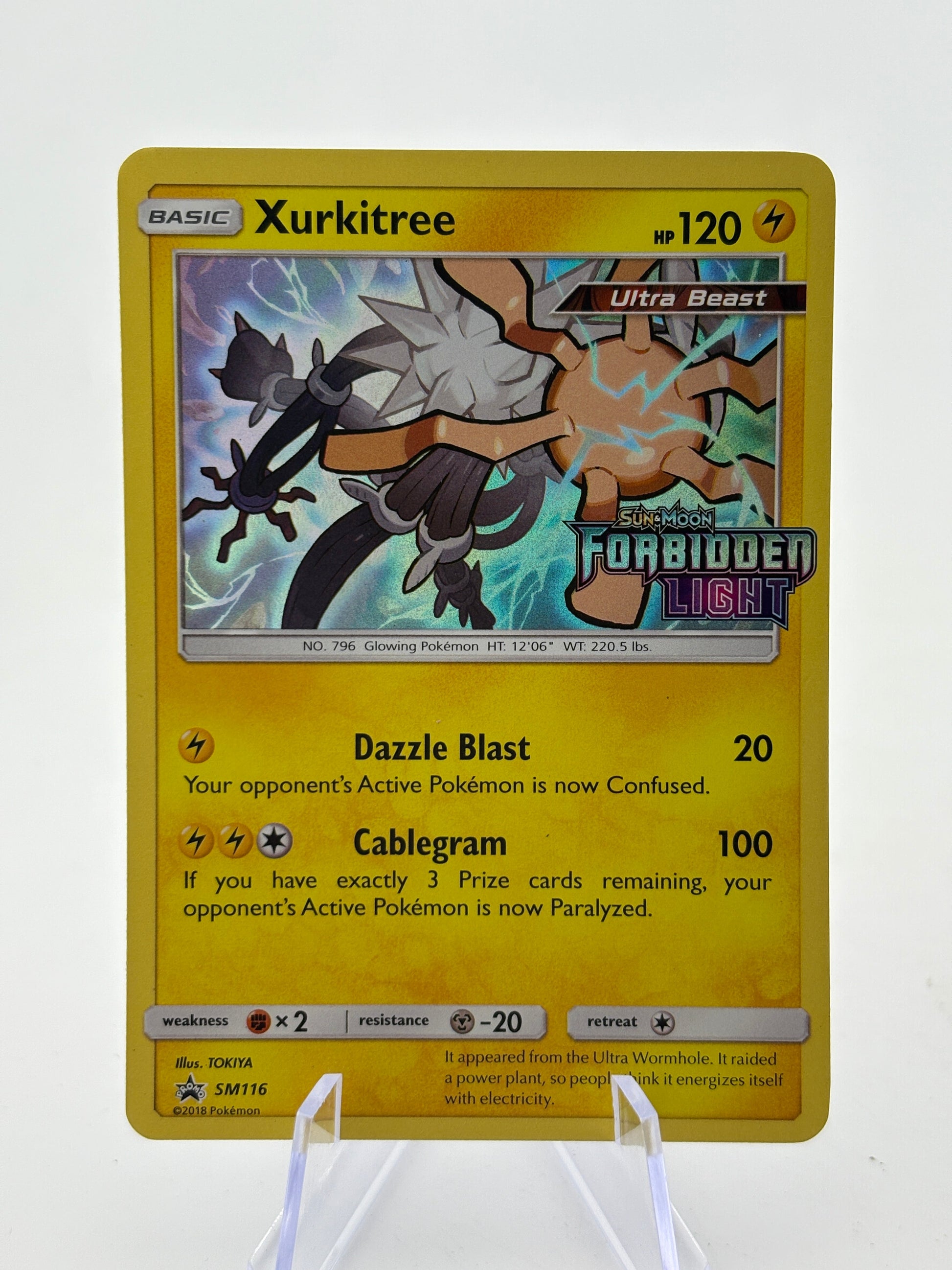 Pokemon TCG Sun Moon Forbidden Light - Xurkitree SM116 Black Star Promo Stamp FRENLY BRICKS - Open 7 Days