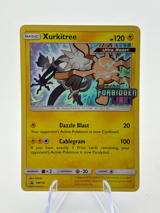Pokemon TCG Sun Moon Forbidden Light - Xurkitree SM116 Black Star Promo Stamp FRENLY BRICKS - Open 7 Days