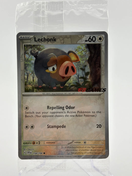 Pokemon TCG Scarlet & Violet Base - Lechonk 154/198 SV1 EB Games Promo Sealed FRENLY BRICKS - Open 7 Days