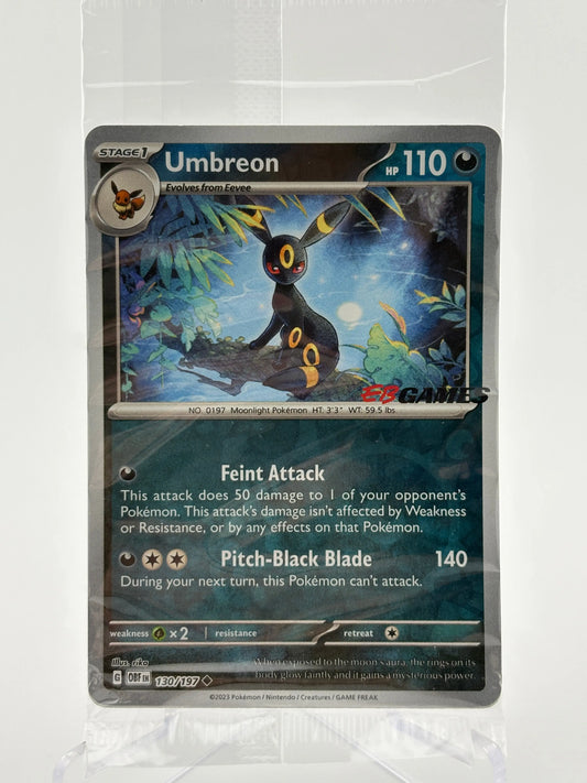 Pokemon TCG Obsidian Flames - Umbreon 130/197 EB Games Stamped Promo Sealed FRENLY BRICKS - Open 7 Days