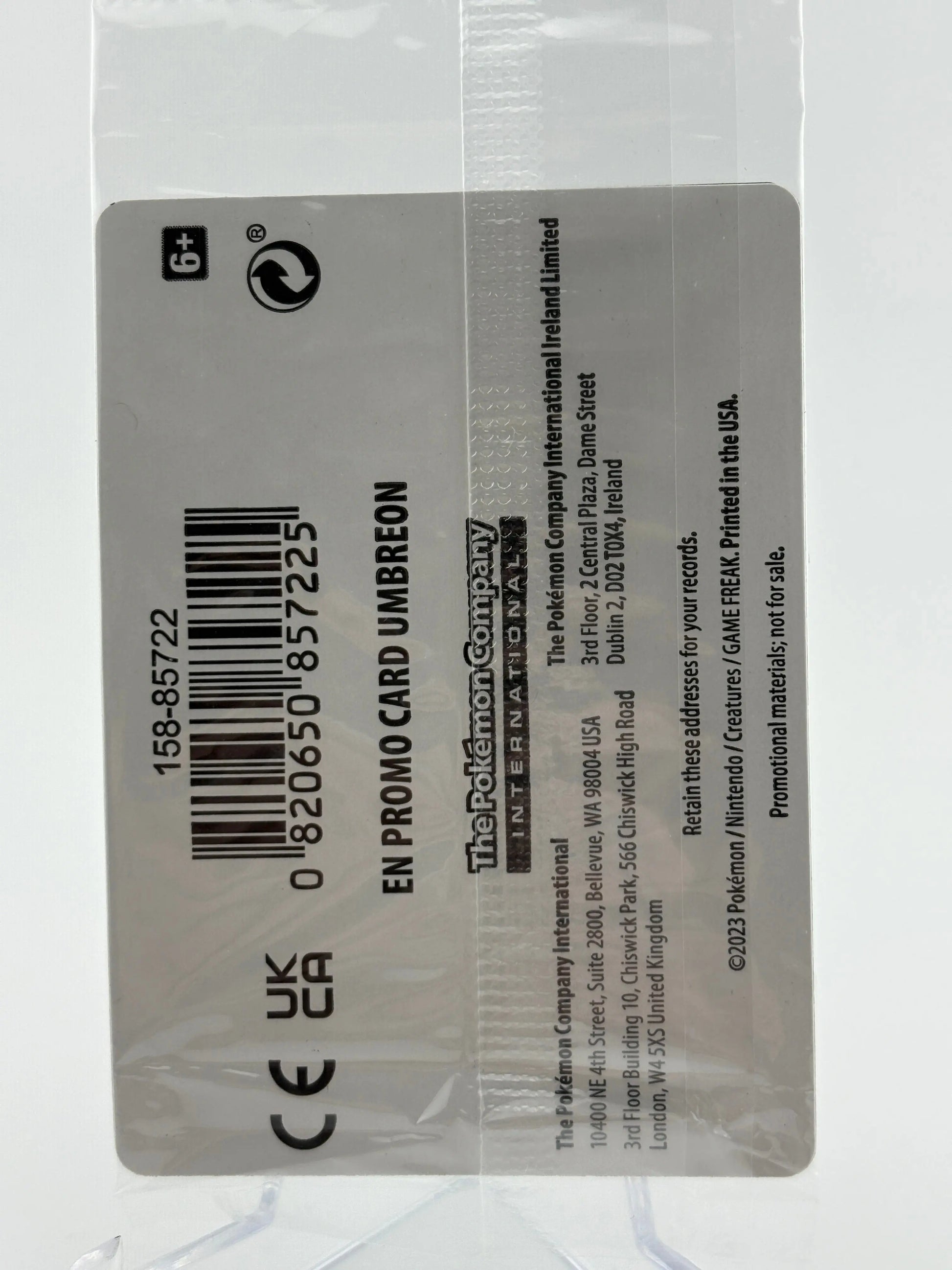 Pokemon TCG Obsidian Flames - Umbreon 130/197 EB Games Stamped Promo Sealed FRENLY BRICKS - Open 7 Days