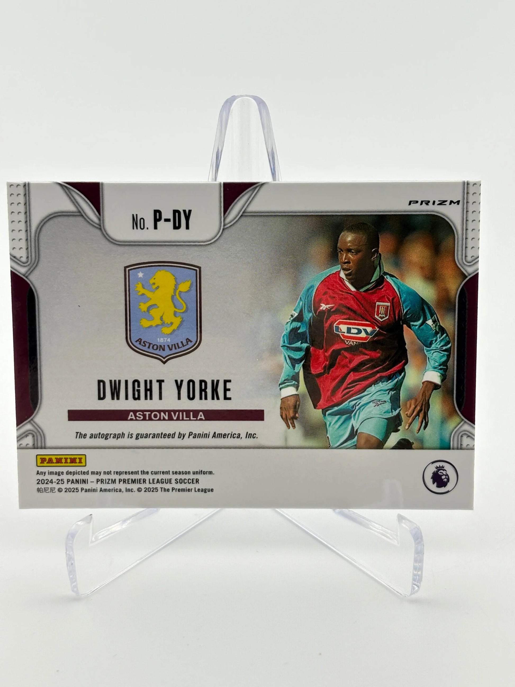 2024-25 Panini Prizm Premier League - Penmanship Dwight Yorke Auto FRENLY BRICKS - Open 7 Days