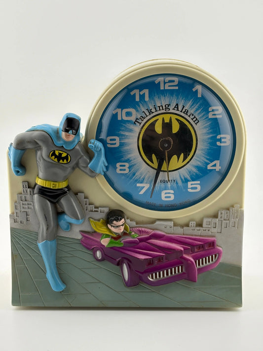 1974 Batman & Robin Janex Talking Alarm Clock. Jumpin Jehosephat Batman Untested FRENLY BRICKS - Open 7 Days