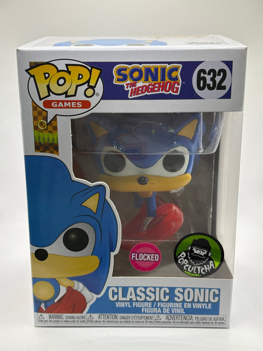 Funko POP! Games Sonic the Hedgehog #632 Classic Sonic Flocked Popcultcha FRENLY BRICKS - Open 7 Days