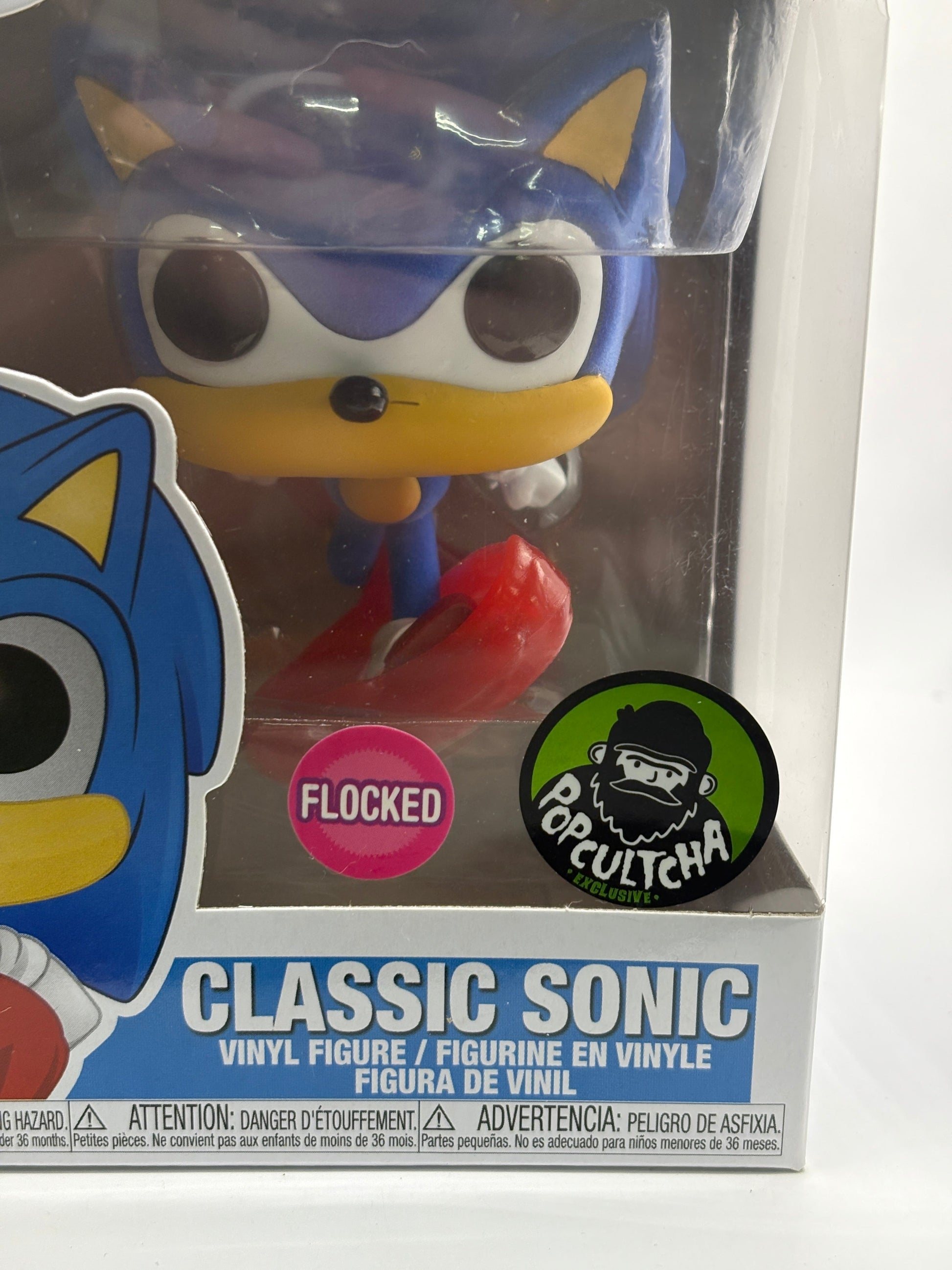 Funko POP! Games Sonic the Hedgehog #632 Classic Sonic Flocked Popcultcha FRENLY BRICKS - Open 7 Days