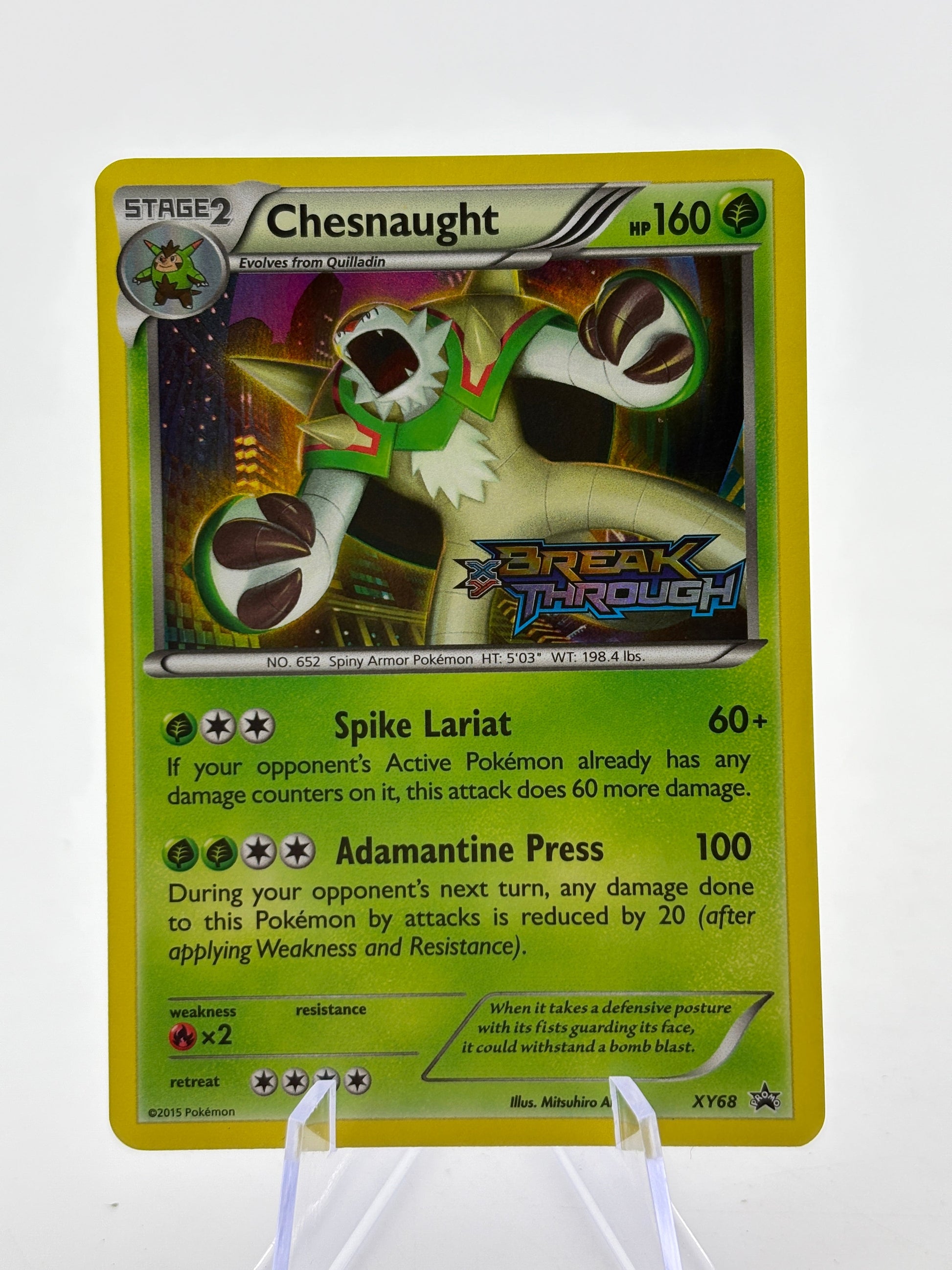 Pokemon TCG XY Breakthrough - Chesnaught XY68 Black Star Promo LP FRENLY BRICKS - Open 7 Days