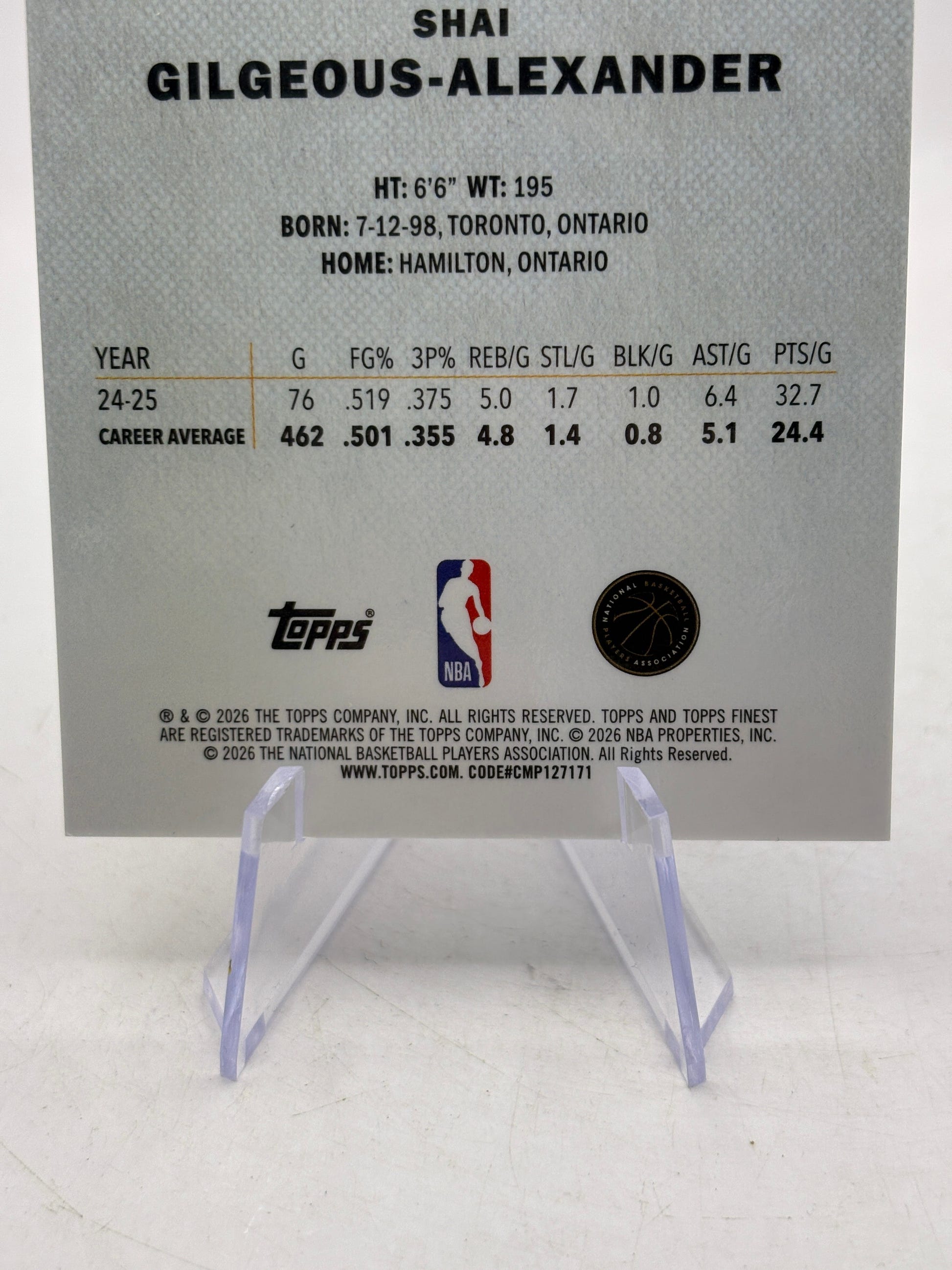 Shai Gilgeous-Alexander 2025-26 Topps Finest Common Purple X-Fractor /99 Thunder FRENLY BRICKS - Open 7 Days image 4