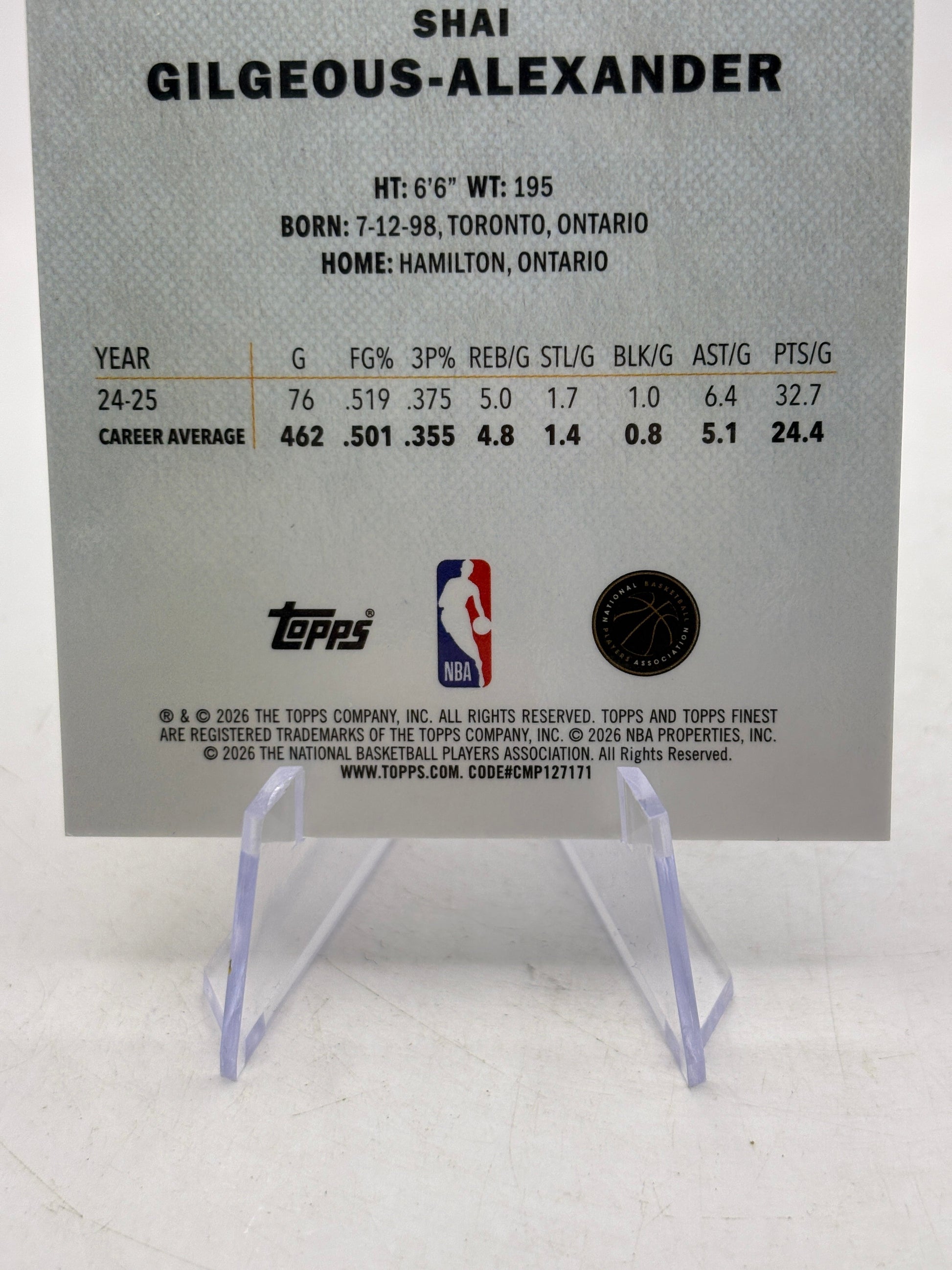 Shai Gilgeous-Alexander 2025-26 Topps Finest Common Purple X-Fractor /99 Thunder FRENLY BRICKS - Open 7 Days