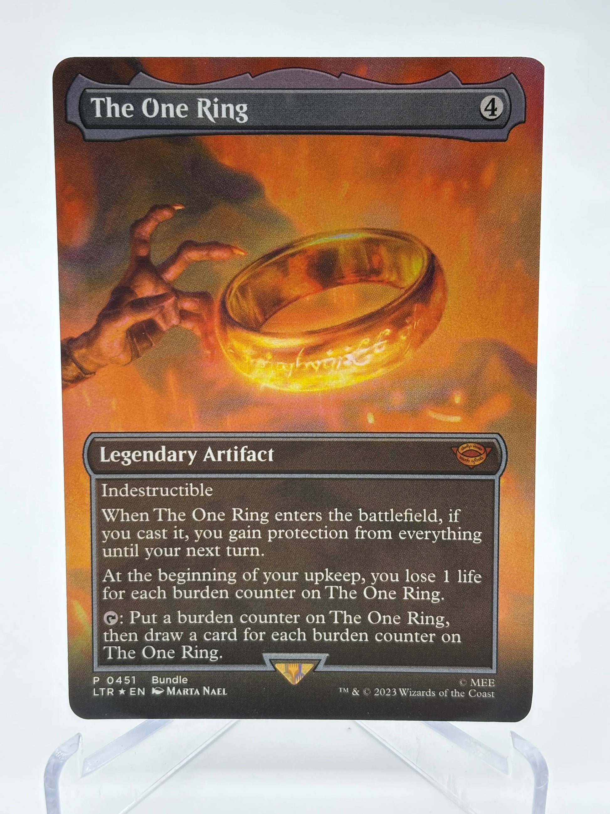 Magic The Gathering - The One Ring Foil Borderless #0451 P Lord of The Rings NM FRENLY BRICKS - Open 7 Days